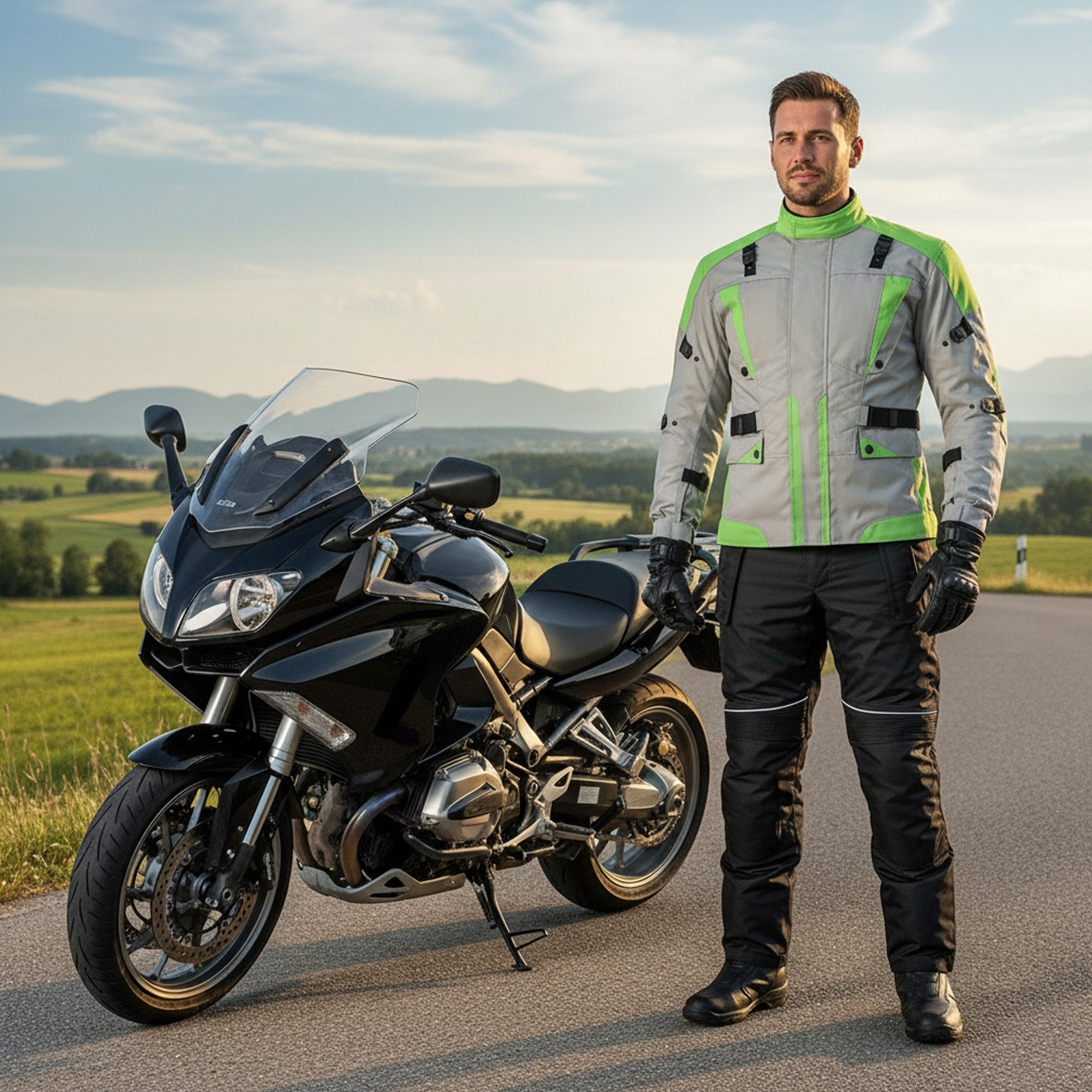 German Wear Motorradjacke GW309J Textilien Jacke Motorradjacke Kombigeeignet jacke
