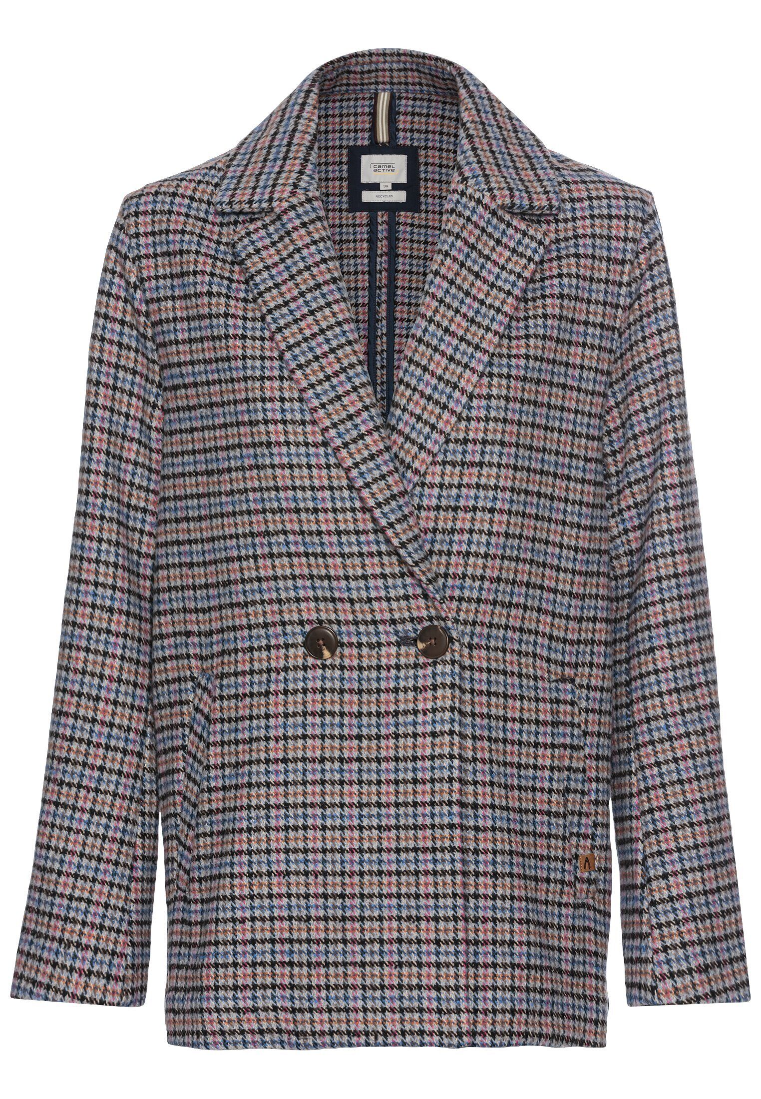camel active Kurzblazer Oversized Blazer mit kariertem Muster günstig online kaufen