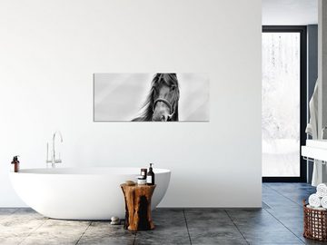 Pixxprint Glasbild Schönes Pferd, Schönes Pferd (1 St), Glasbild aus Echtglas, inkl. Aufhängungen und Abstandshalter