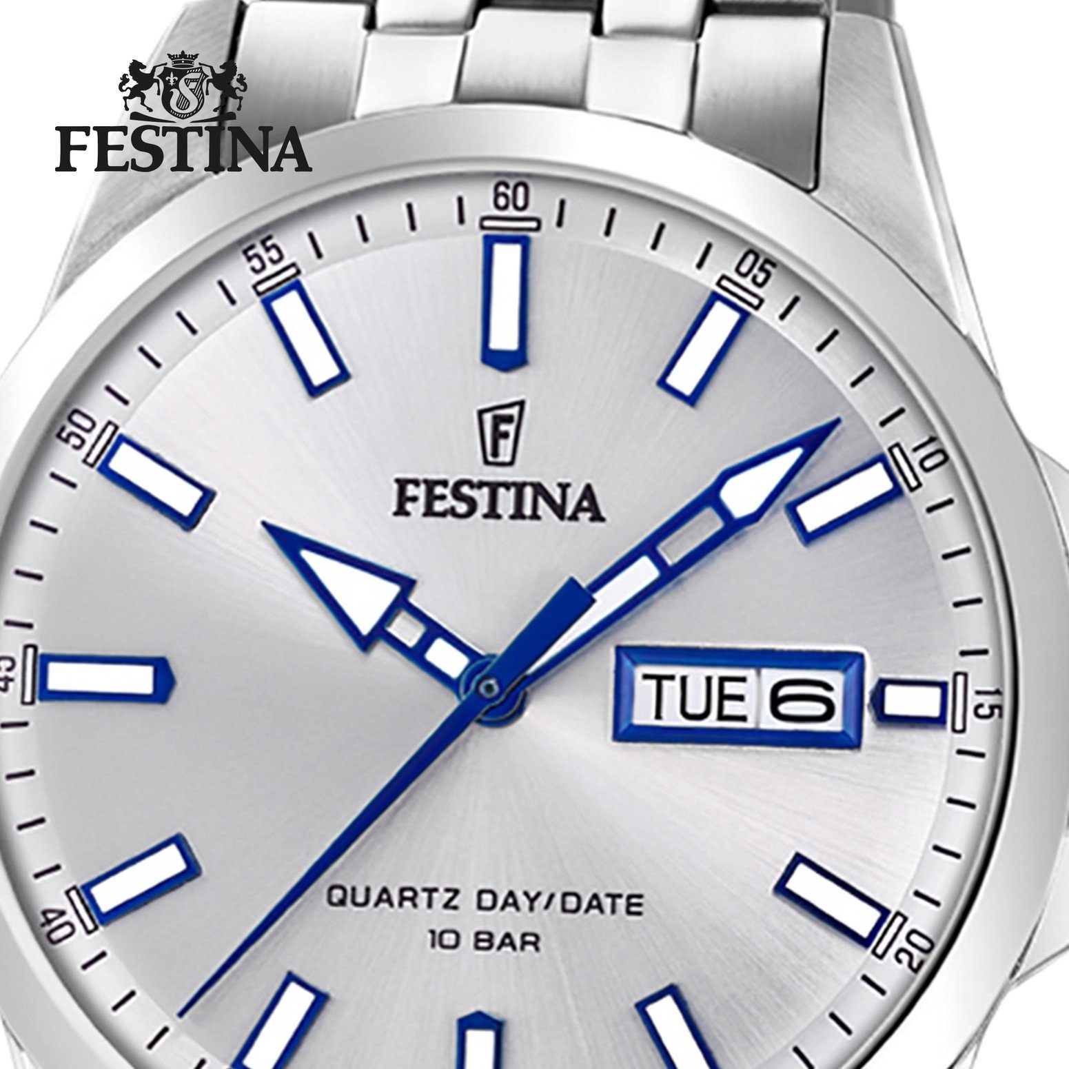 Festina Quarzuhr Festina Herren Uhr F20357/1 Edelstahl, (Analoguhr), Herren günstig online kaufen