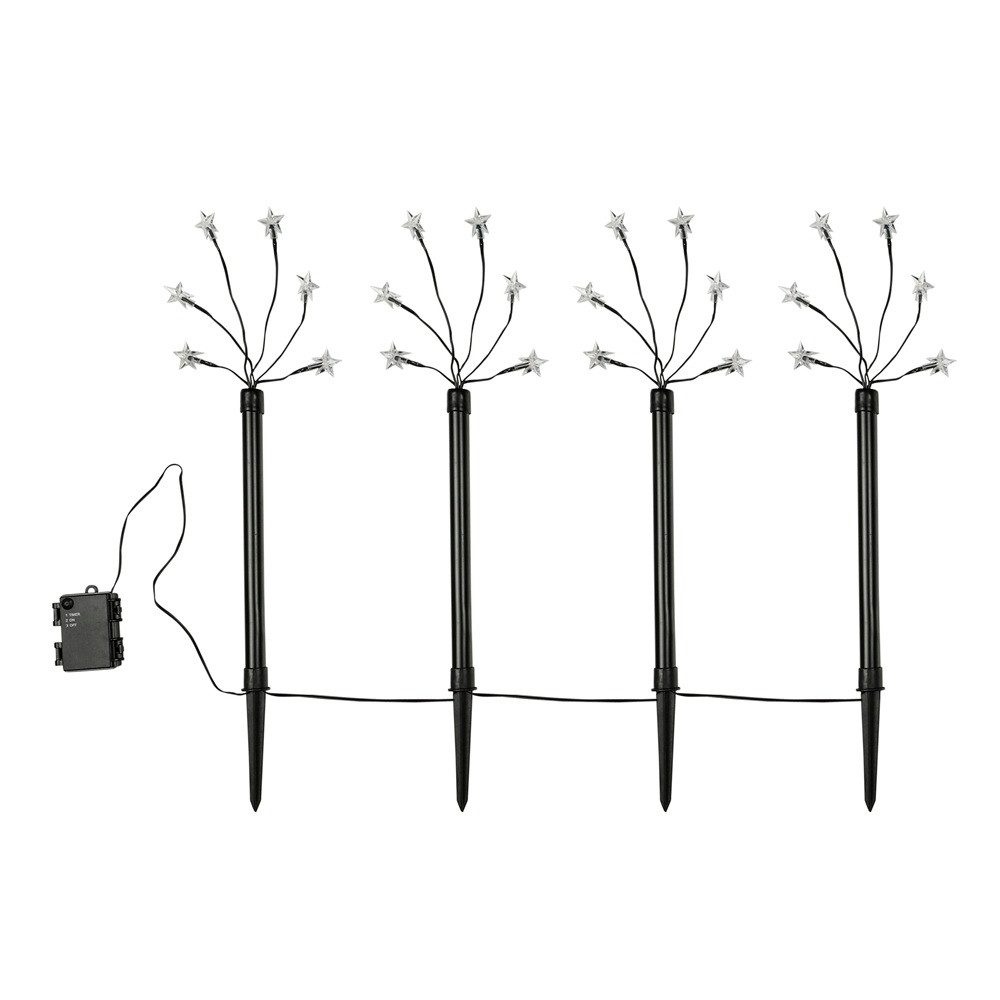 HI Gartenstecker 57989 LED-Sternenstäbe Sternenleuchtstäbe warmweiß günstig online kaufen