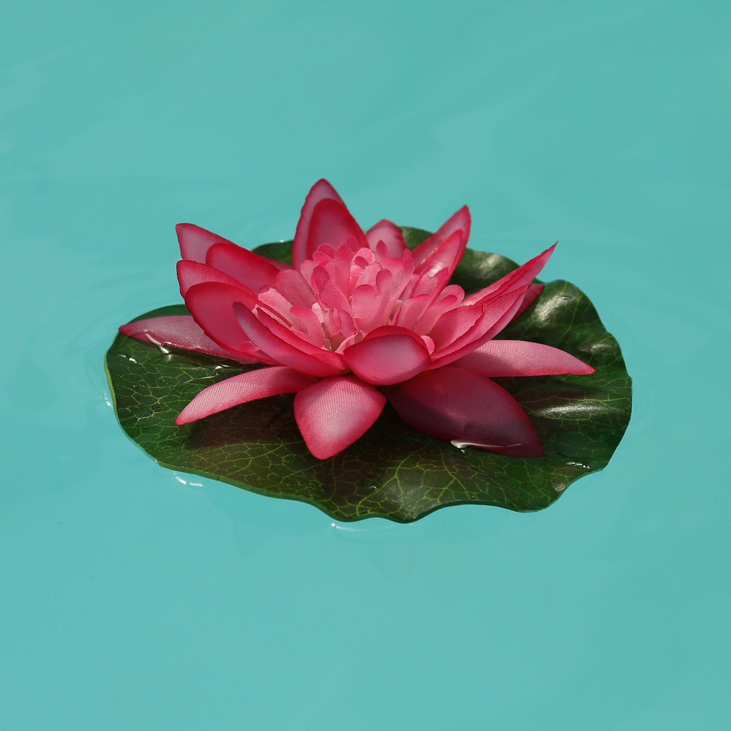 Lotusblüte Teichblume Seerose 4 Höhe Kunstblume Lotusblume 13cm cm Kunstblume D: schwimmend, MARELIDA,