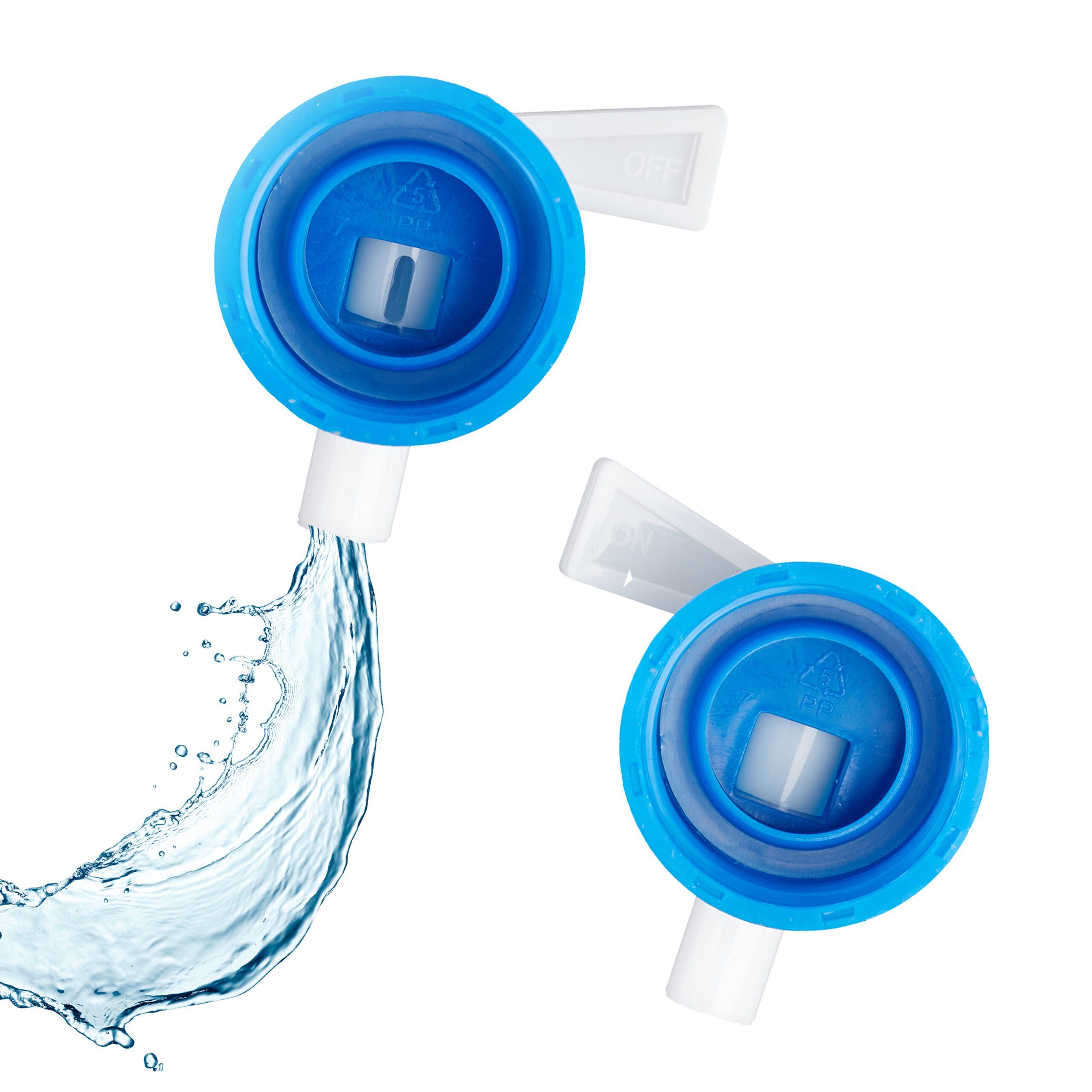 relaxdays Kanister Faltbarer 20 Blau l, 3er Blau Wasserkanister Transparent Set