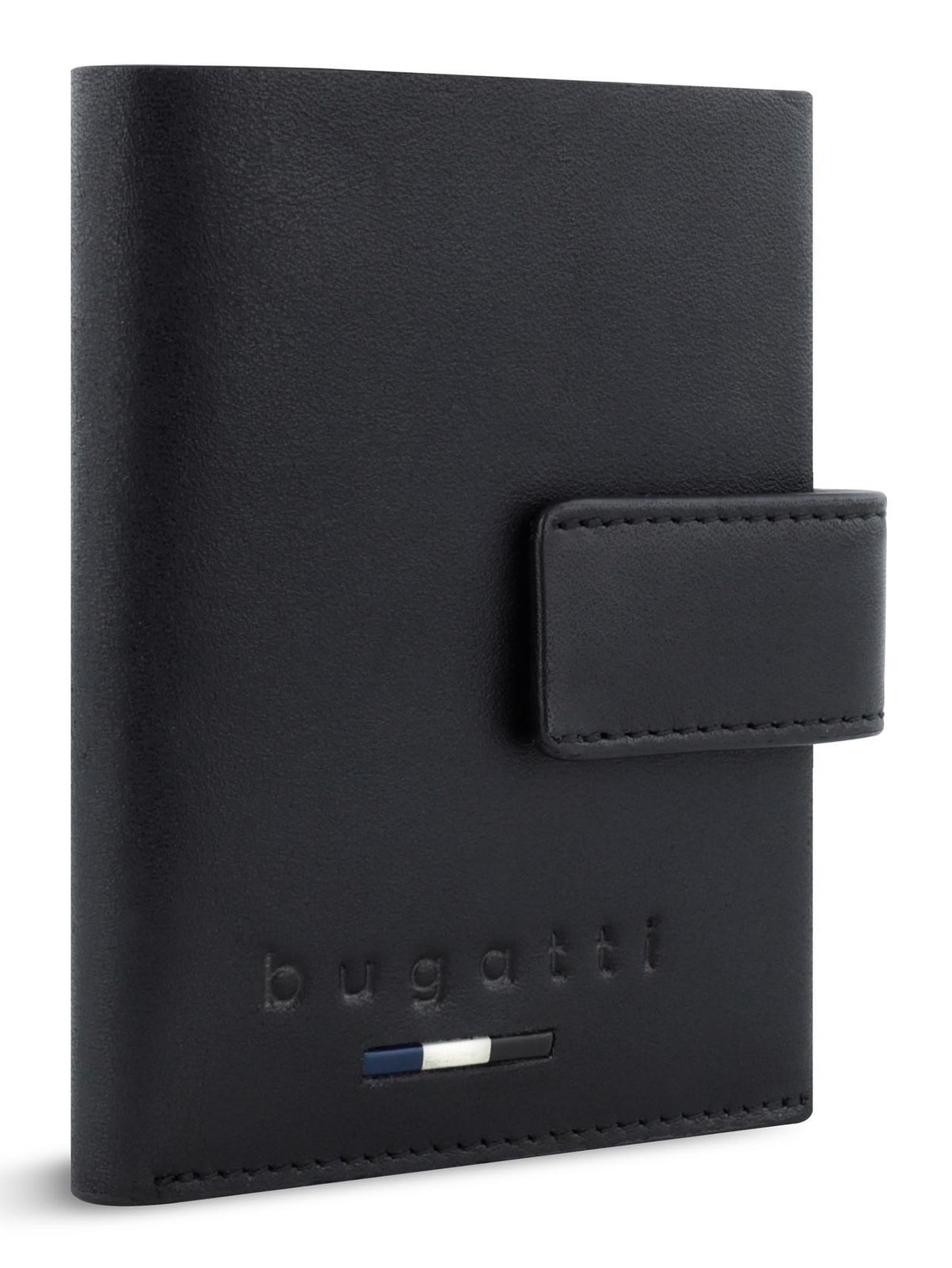 bugatti Kartenetui Mini Wallet, aus echtem Rindsleder mit RFID-Blocker Schutz