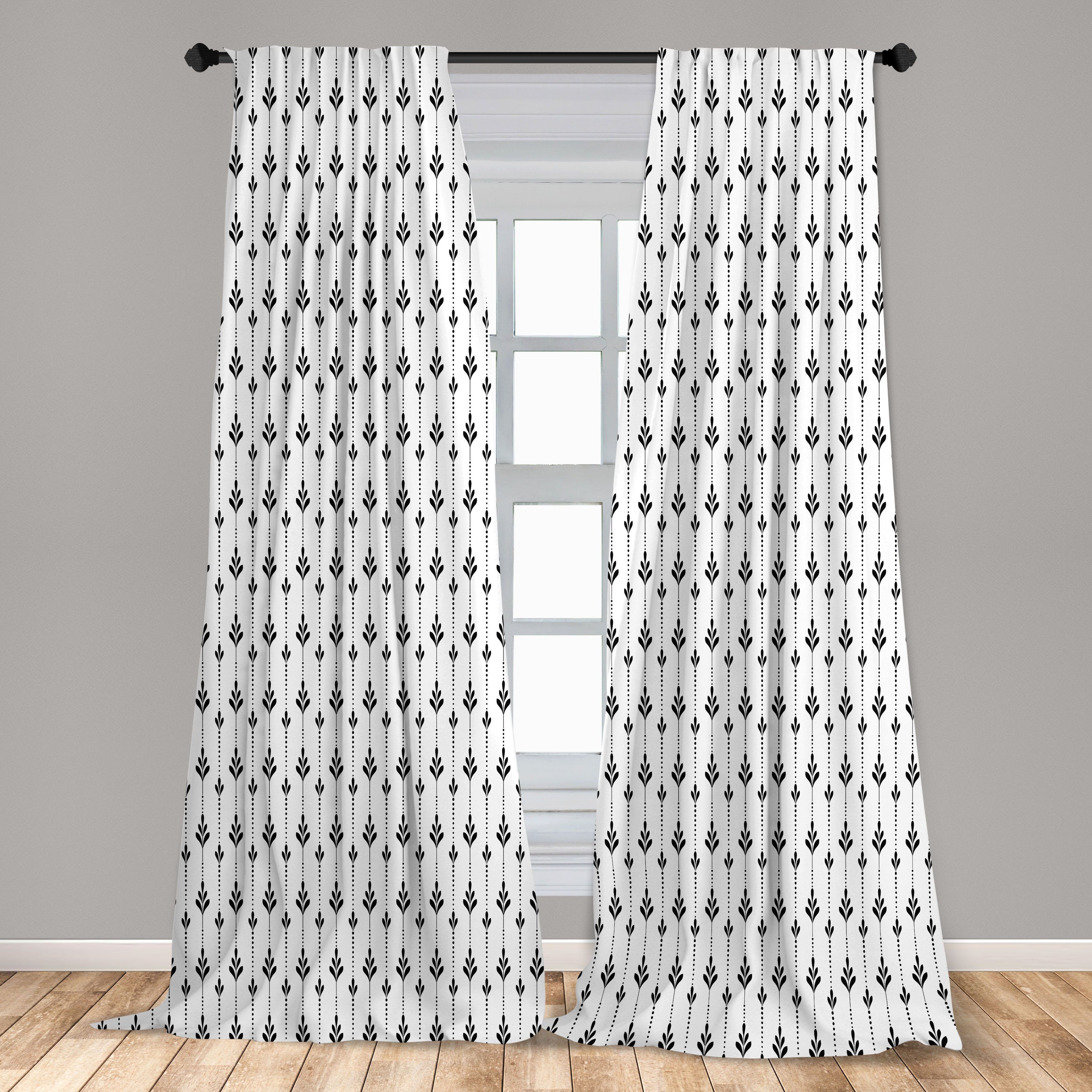Gardine Vorhang für Wohnzimmer Jahrgang Dekor, Microfaser, Inspired Dots Motiv Abakuhaus, Schlafzimmer Botanik