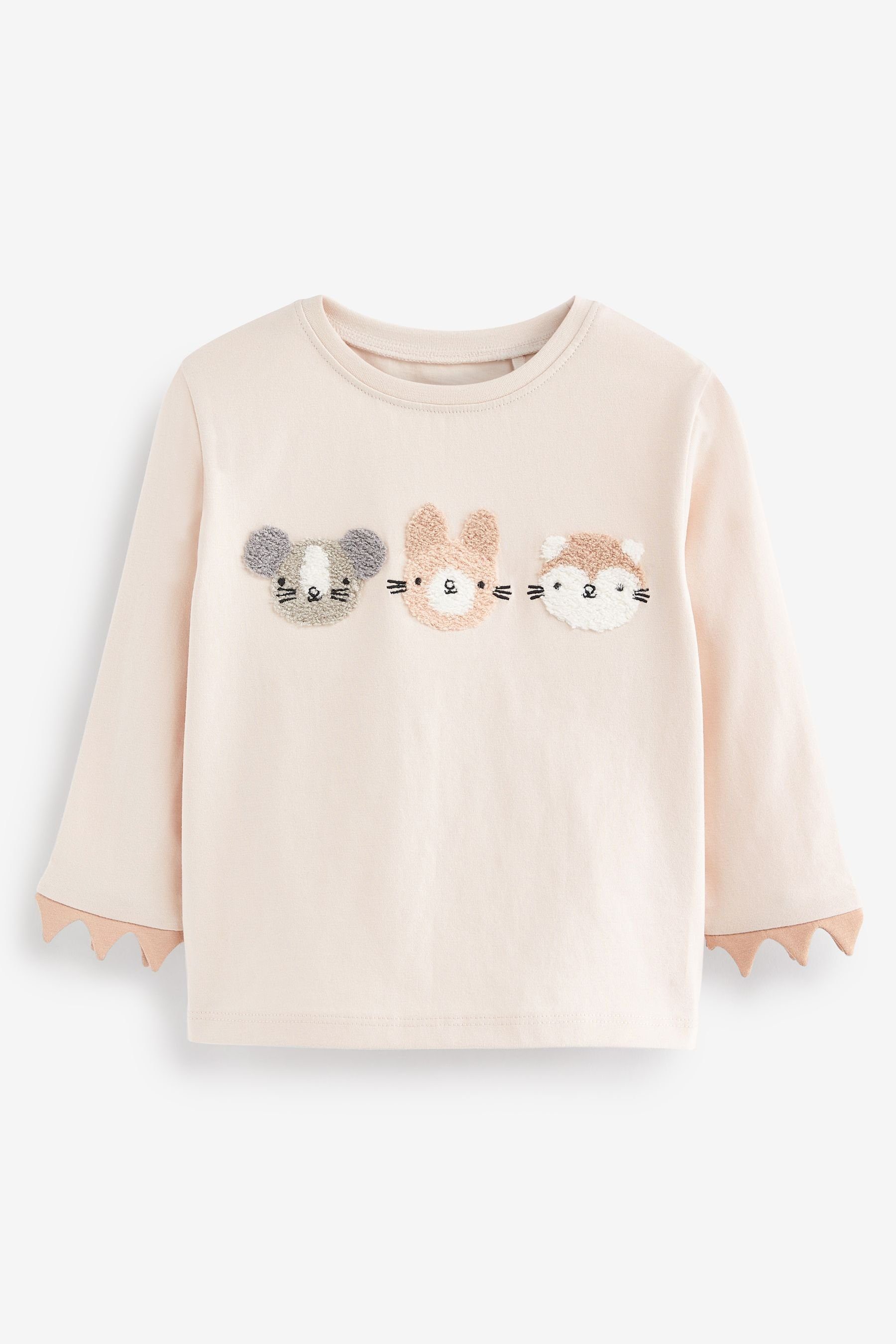 Next Langarmshirt Langärmeliges T-Shirt (1-tlg) Pink Bunny