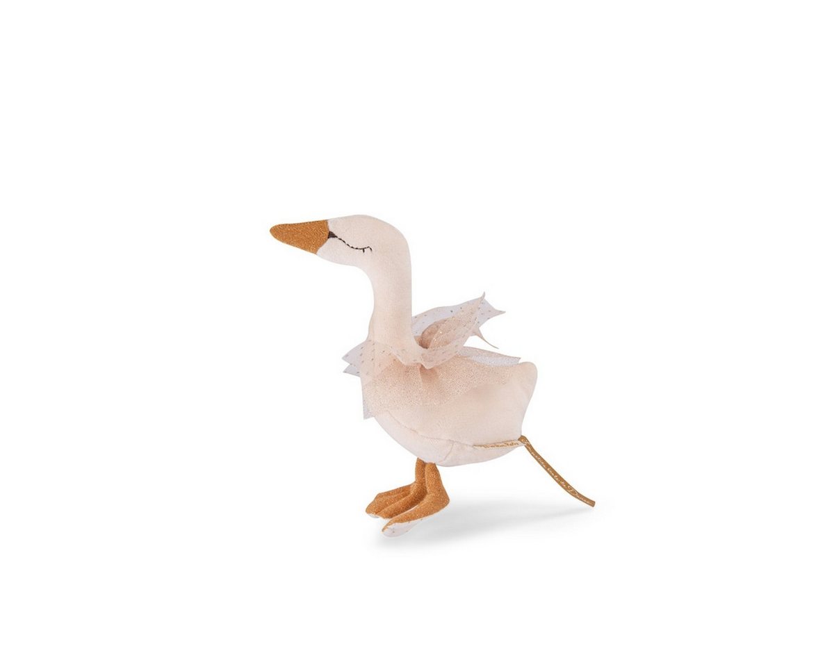 Moulin Roty Lernspielzeug Rassel Schwan creme Rassel für Babys zum Greifen und Hören zum Spielen, Rassel