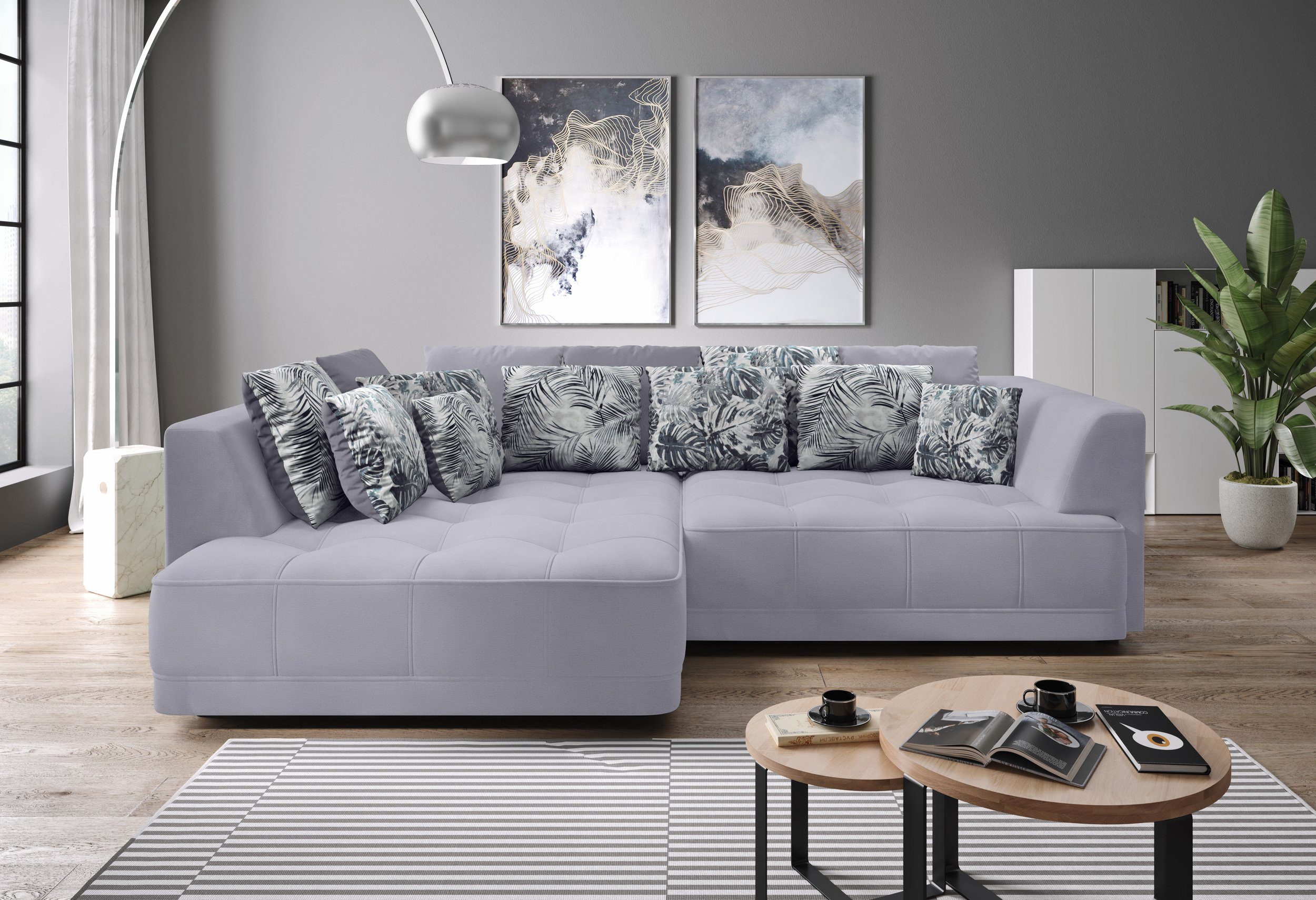 rechts stellbar, Tiberis, oder links Eckcouch, Raum Stylefy inklusive Ecksofa mane L-Form, Modern Sitztiefenverstellung, im frei Design bestellbar,