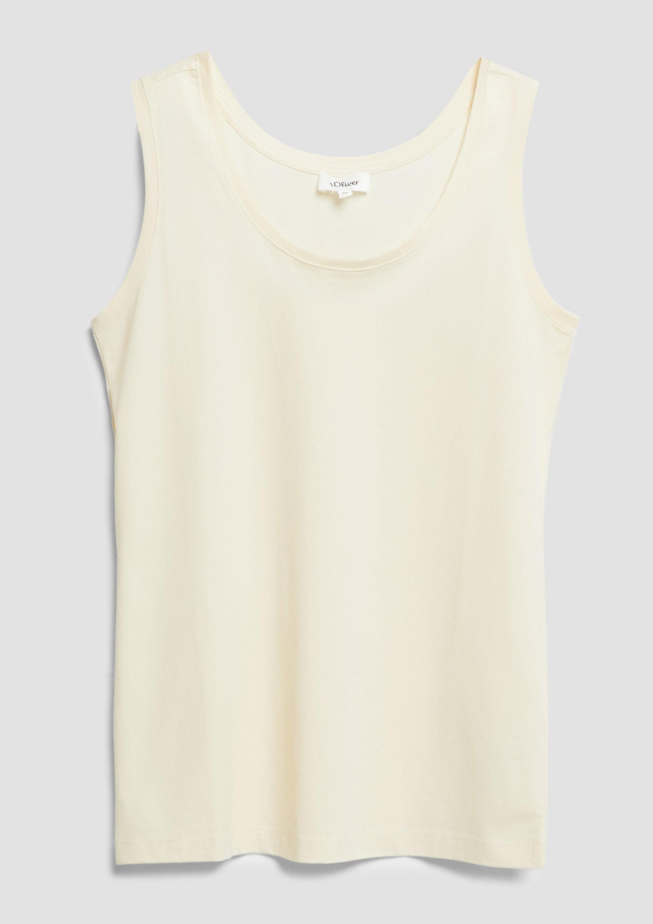 s.Oliver Muskelshirt T-Shirt Tanktop aus Baumwollmix