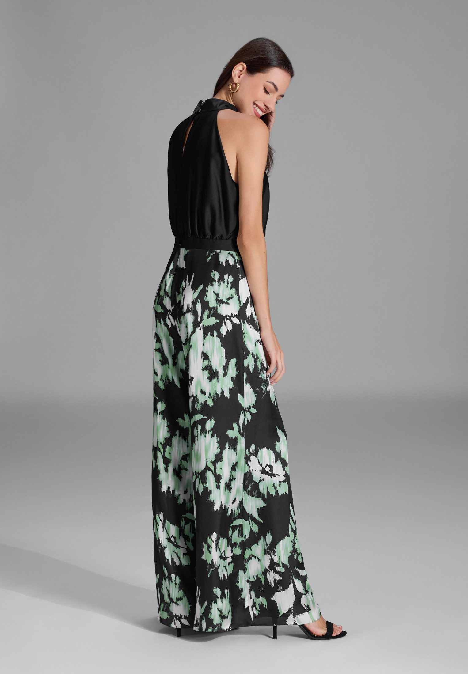 SWING Jumpsuit - Jumpsuit mit Schluppenblusen Top und Druck Hose Oberteil i günstig online kaufen