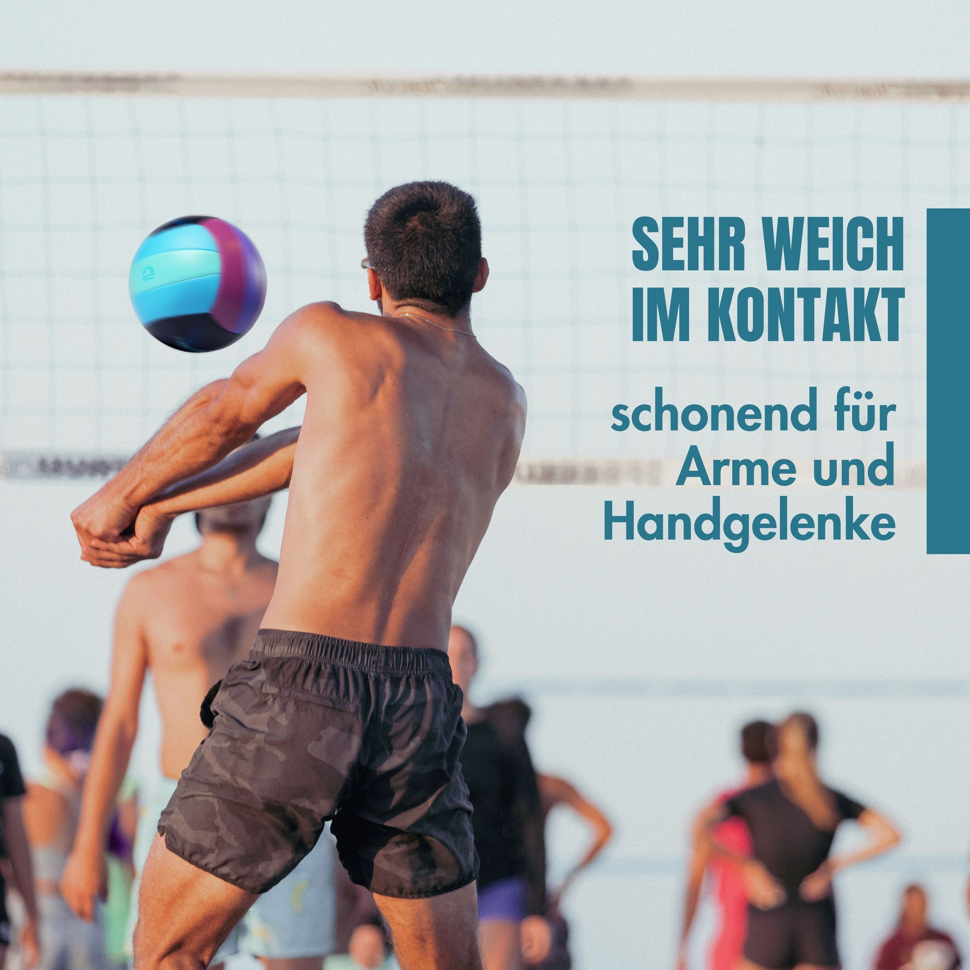 Momevo Beachvolleyball Offizieller Beachvolleyball - DVV zertifiziert, weich und robust, tolle Geschenkidee