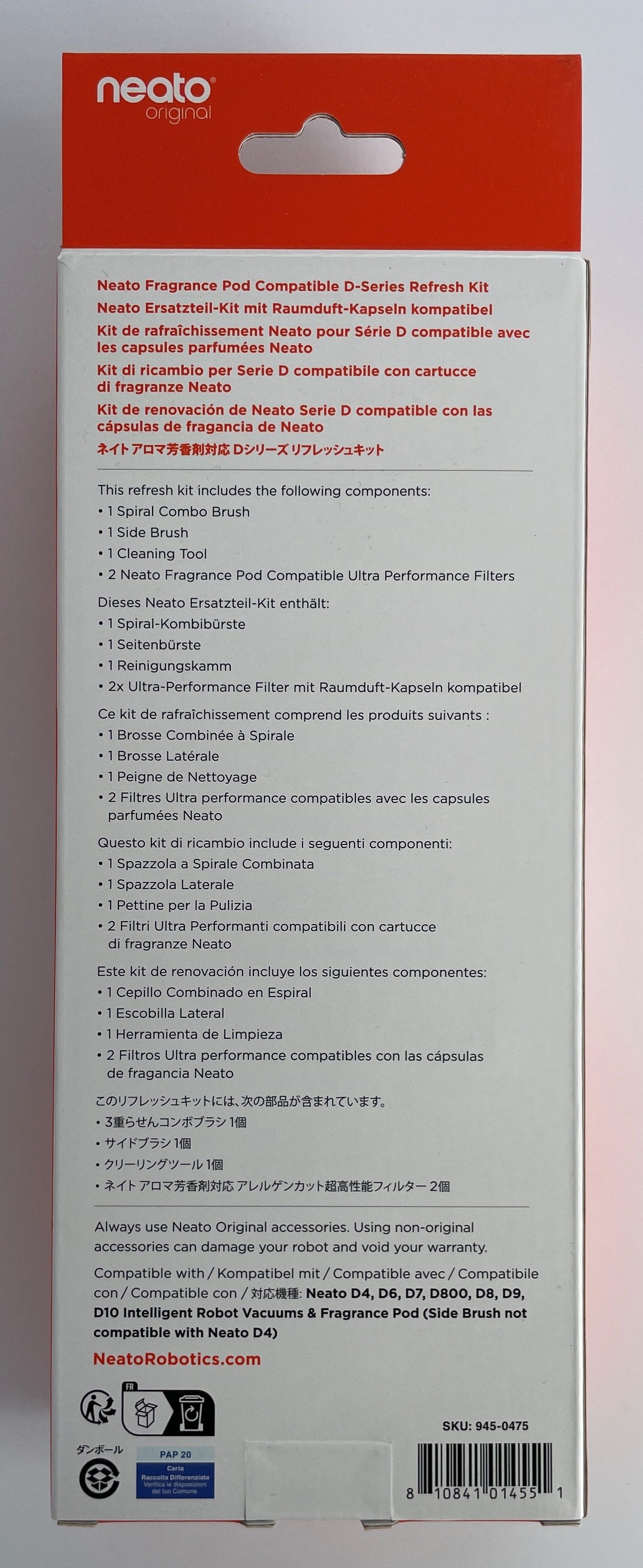 Neato Saugroboter Zubehör-Set Neato Combo Brush Side Brush Combing Tool 2 Ultra Performance Filters, (5-tlg)