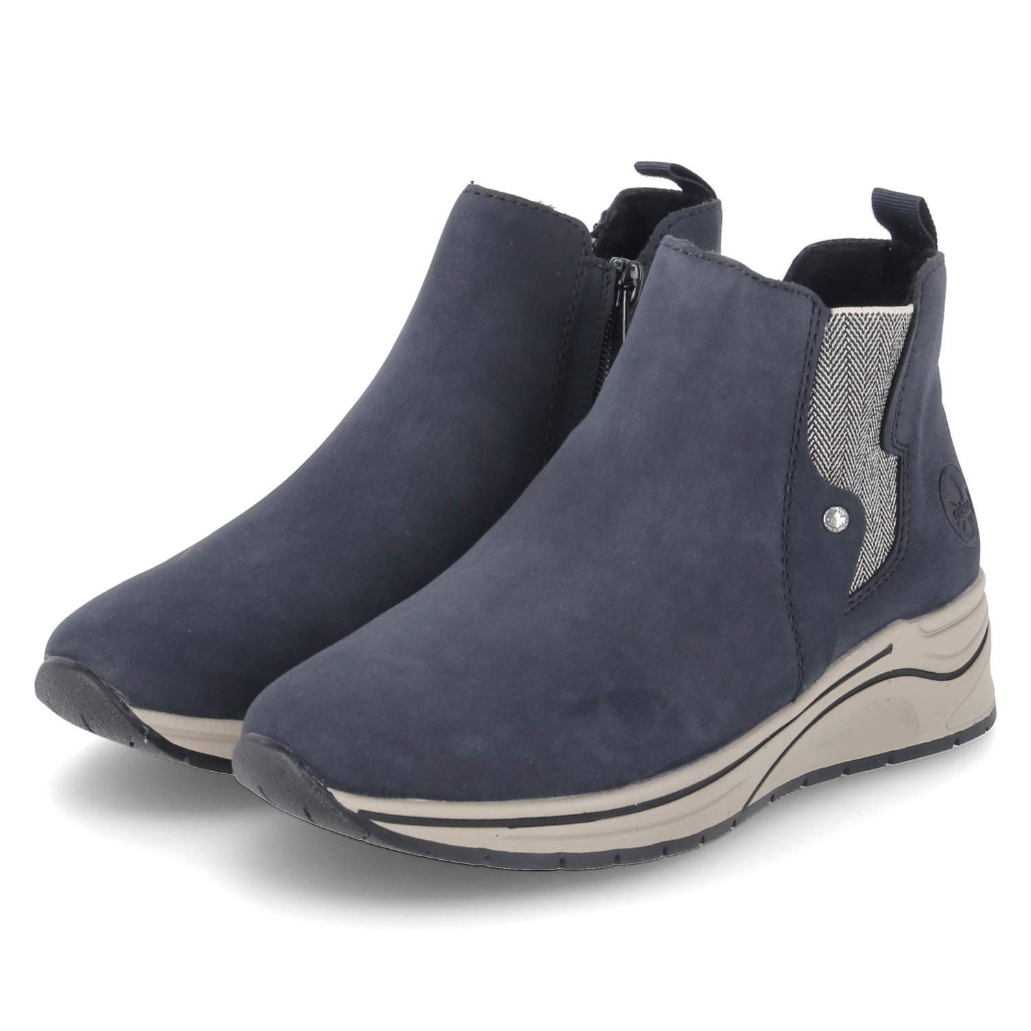 Rieker Rieker N9561-14 Damen Synthetik blau Schlupfstiefel günstig online kaufen