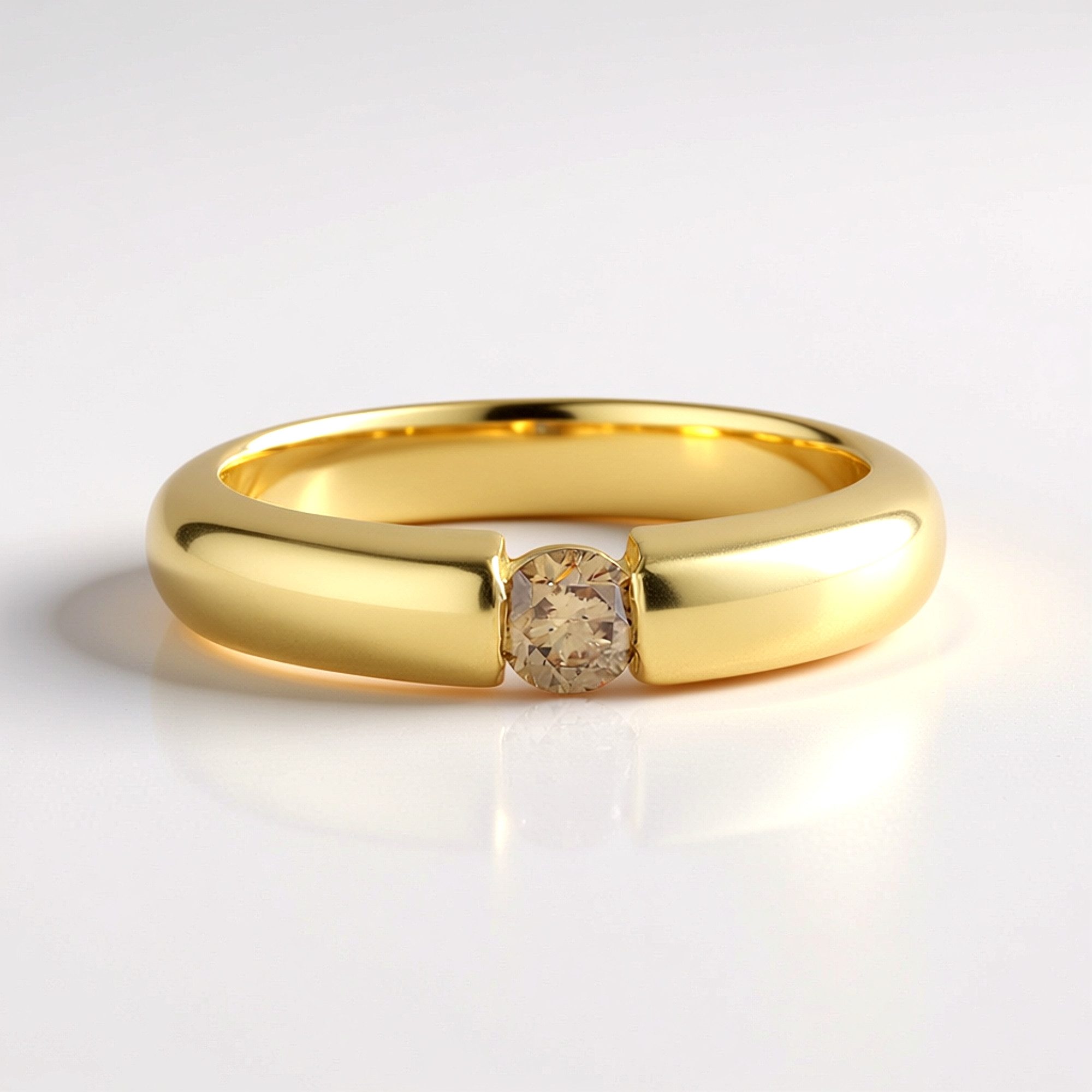 Cavill Diamantring Sterlingsilber Ring, goldplattiert, 0,23 ct Schokoladendiamant (1-tlg)
