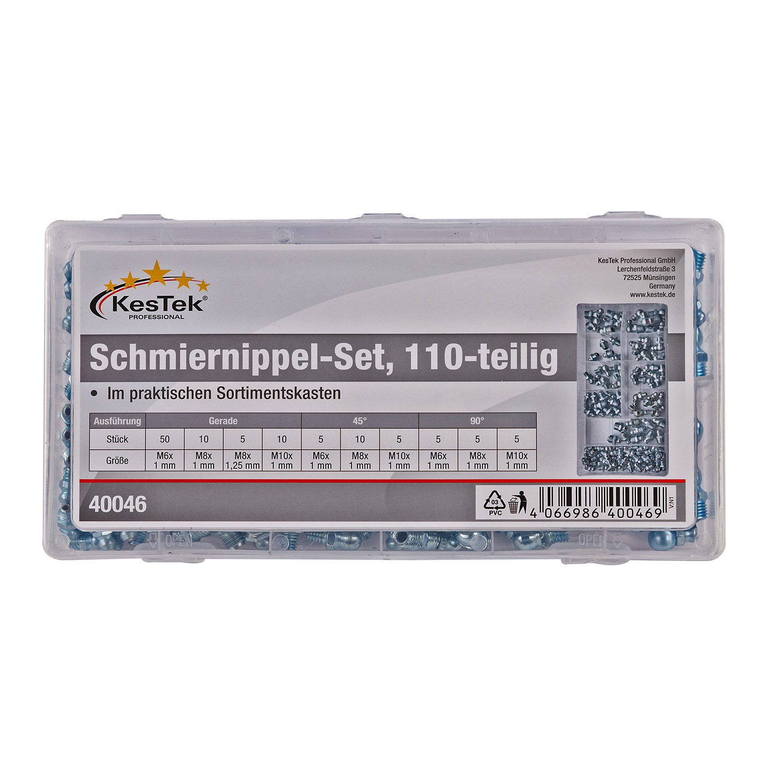 KesTek Werkzeugset Schmiernippel Sortiment 110-tlg., (110-tlg) günstig online kaufen