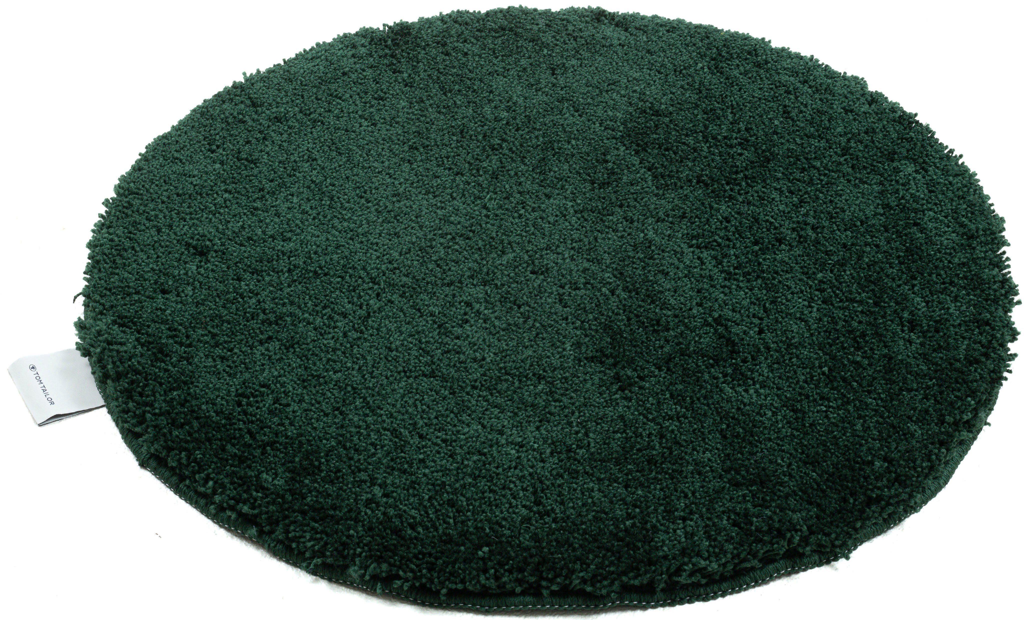 TOM TAILOR HOME Badematte Cozy Bath UNI, Badvorleger, Badezimmer Teppich, Höhe 27 mm, rutschhemmend beschichtet, fußbodenheizungsgeeignet, Polyester, rund, Badteppich, Uni Farben, rechteckig, in rund & oval erhältlich