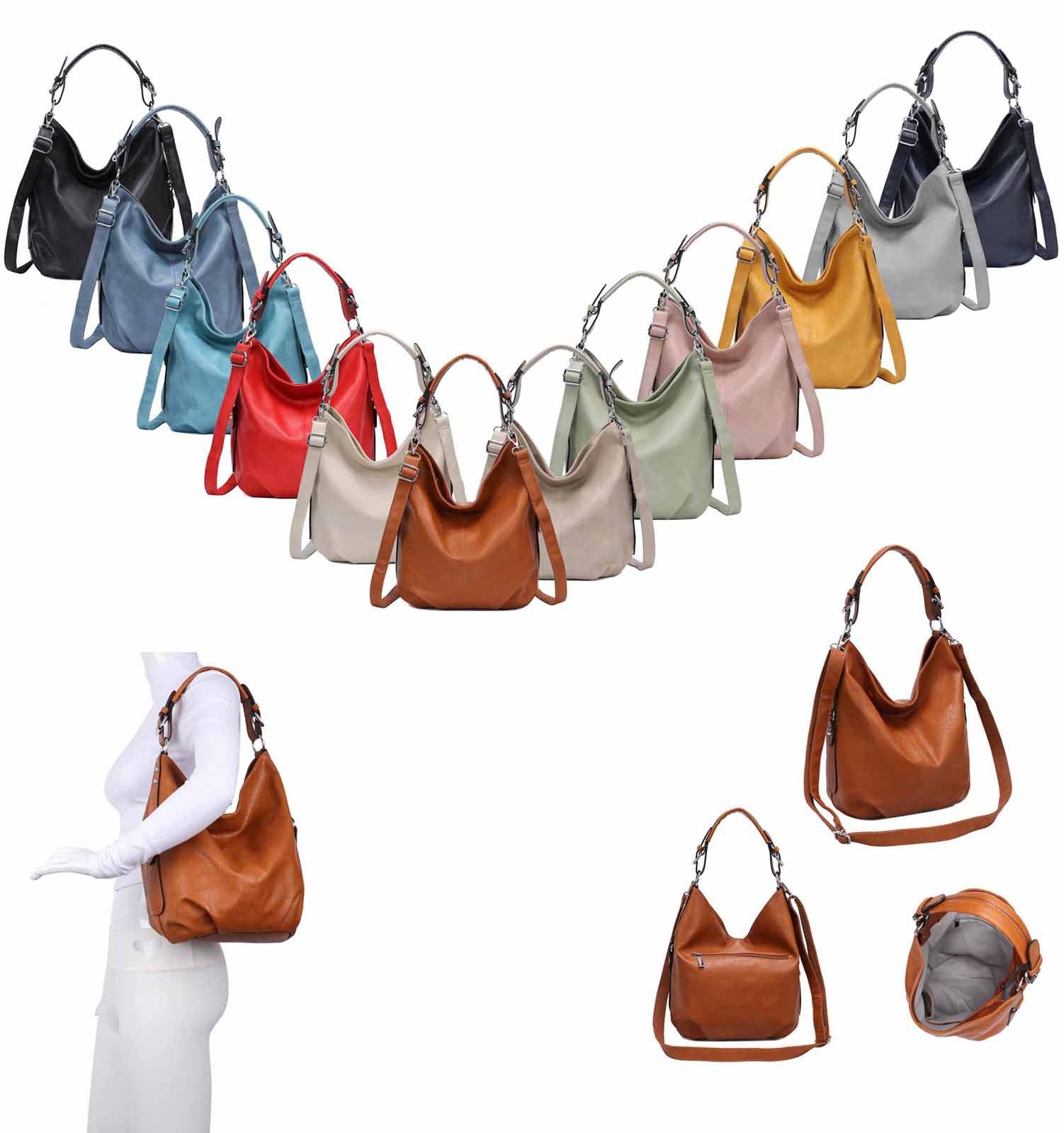 ITALYSHOP24 Schultertasche DAMEN SHOPPER Hobo Bag günstig online kaufen