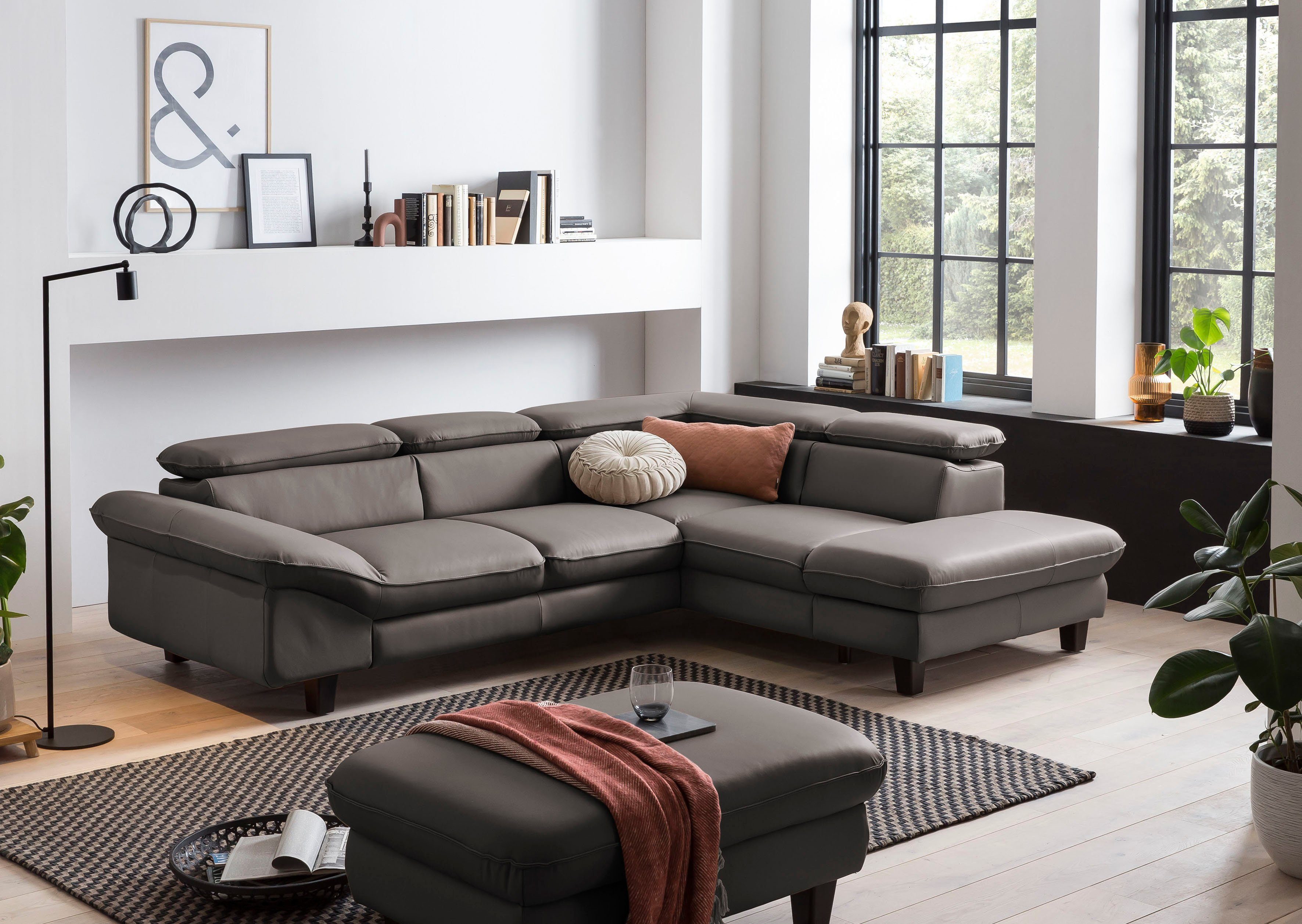 Home affaire Ecksofa Pilot L-Form, mit Kopfteilverstellung, wahlweise mit Bettfunktion & Bettkasten