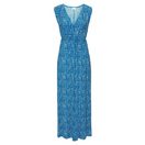 LASCANA Maxikleid mit Alloverdruck und Tunnelzug unter der Brust langes Sommerkleid, Druckkleid, ärmelloses Jerseykleid