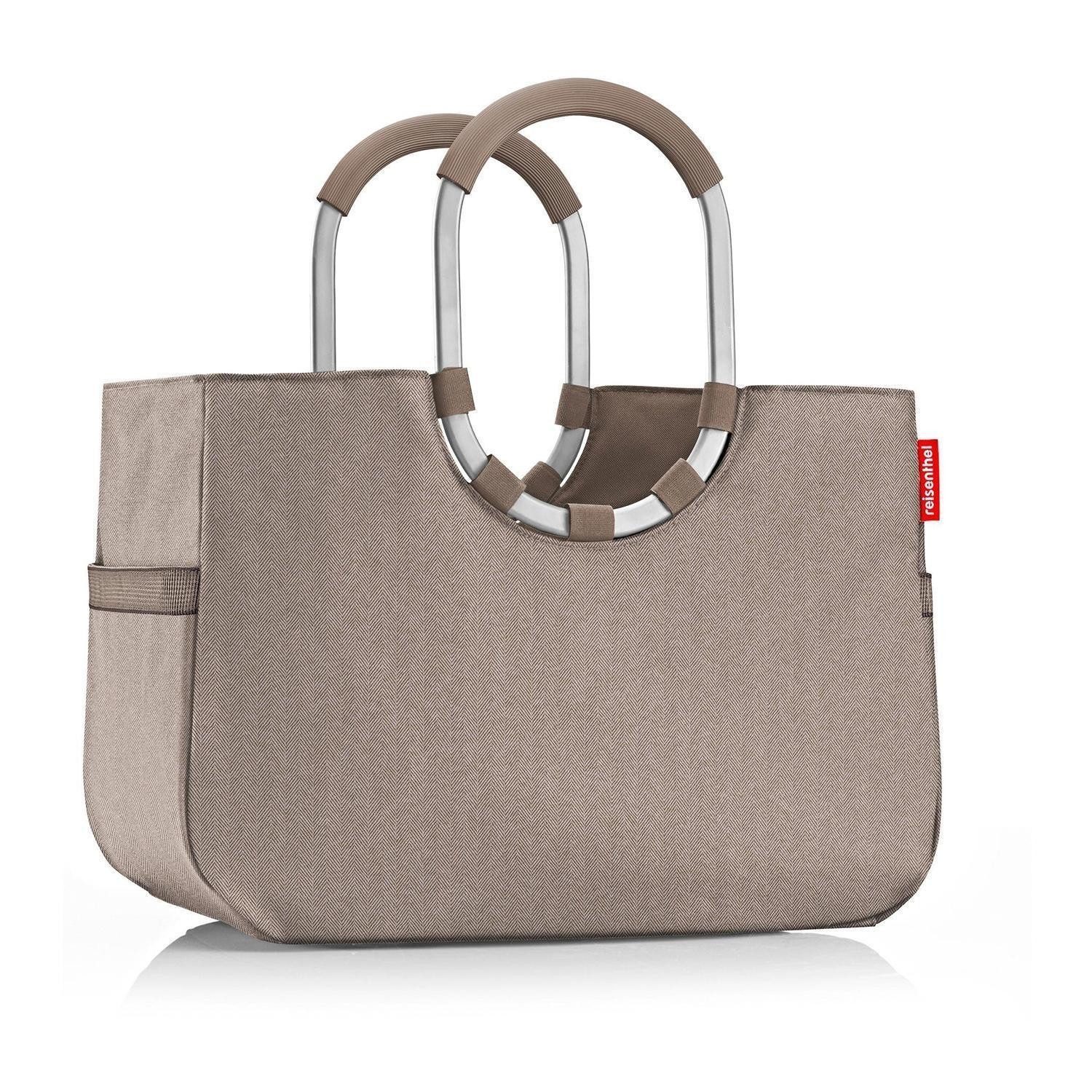 REISENTHEL® Einkaufsshopper LOOPSHOPPER L HERRINGBONE MOKKA, Braun, Polyest günstig online kaufen