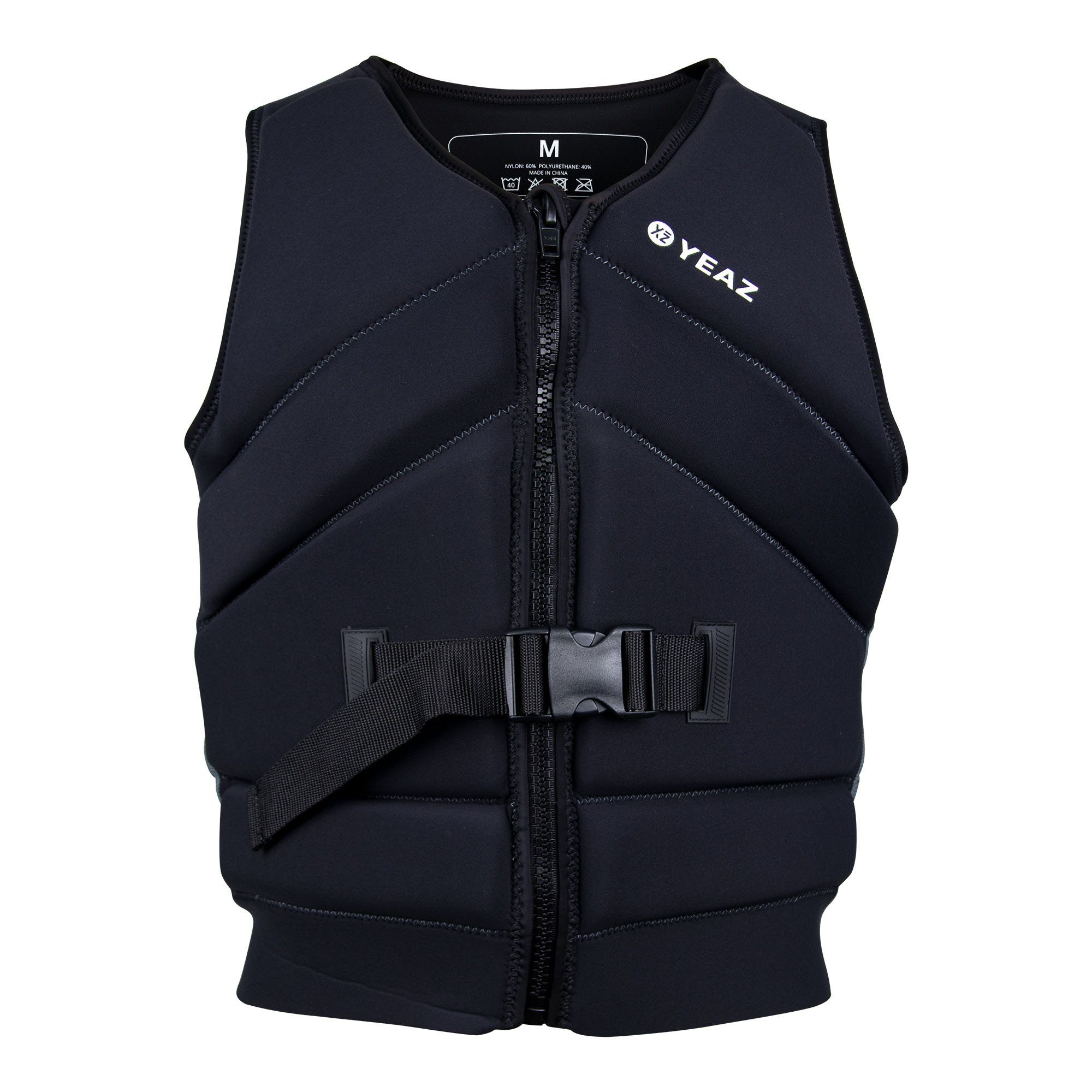 YEAZ Schwimmweste NEOVEST PRO Neoprenweste mit Gurt, Hochwertige Neopren Weste mit 50 Newton Auftrieb