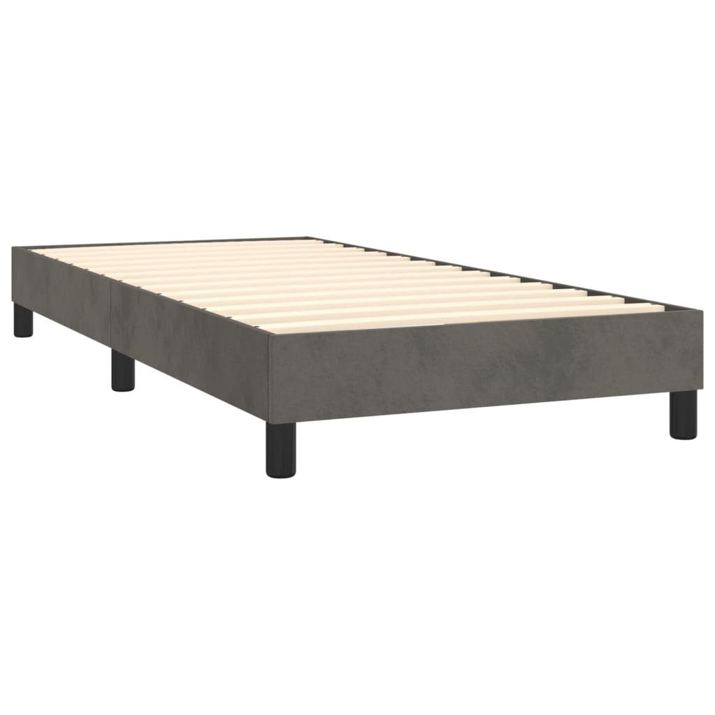 furnicato Bett Boxspringbettgestell Dunkelgrau 90x200 cm Samt (1-tlg) günstig online kaufen