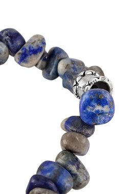 Kuzzoi Bead-Armband-Set Herren Lapis Lazuli Vintage Bead 925 Silber