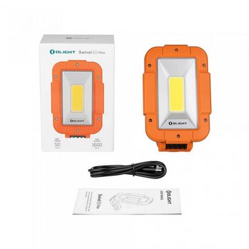 OLIGHT Arbeitsleuchte Olight Swivel Pro Max Arbeitslampe 1600 Lumen, für Camping, Angeln, Werkstatt, Notfall, Autoreparatur