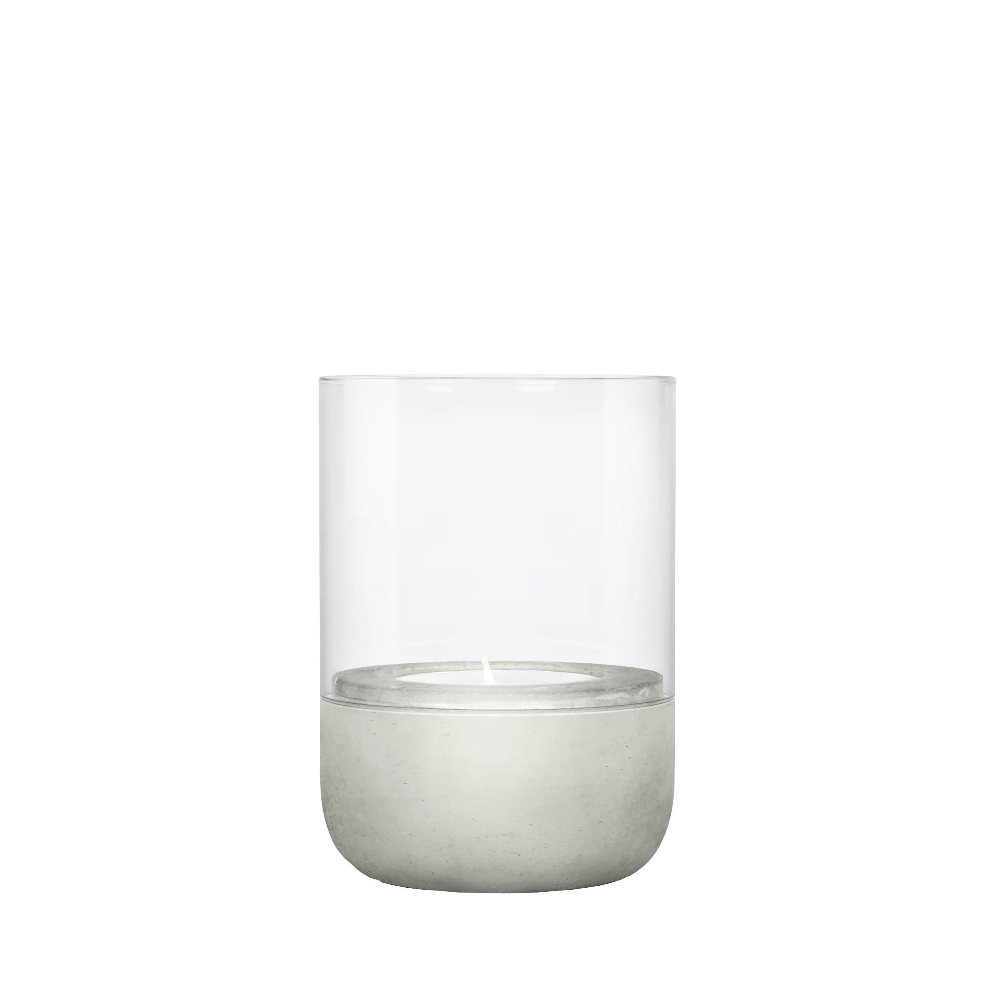 blomus Windlicht -Calma- Glas Kerzenhalter exkl. Kerze (1 St., SIZE S), aus Glas mit Betonsockel