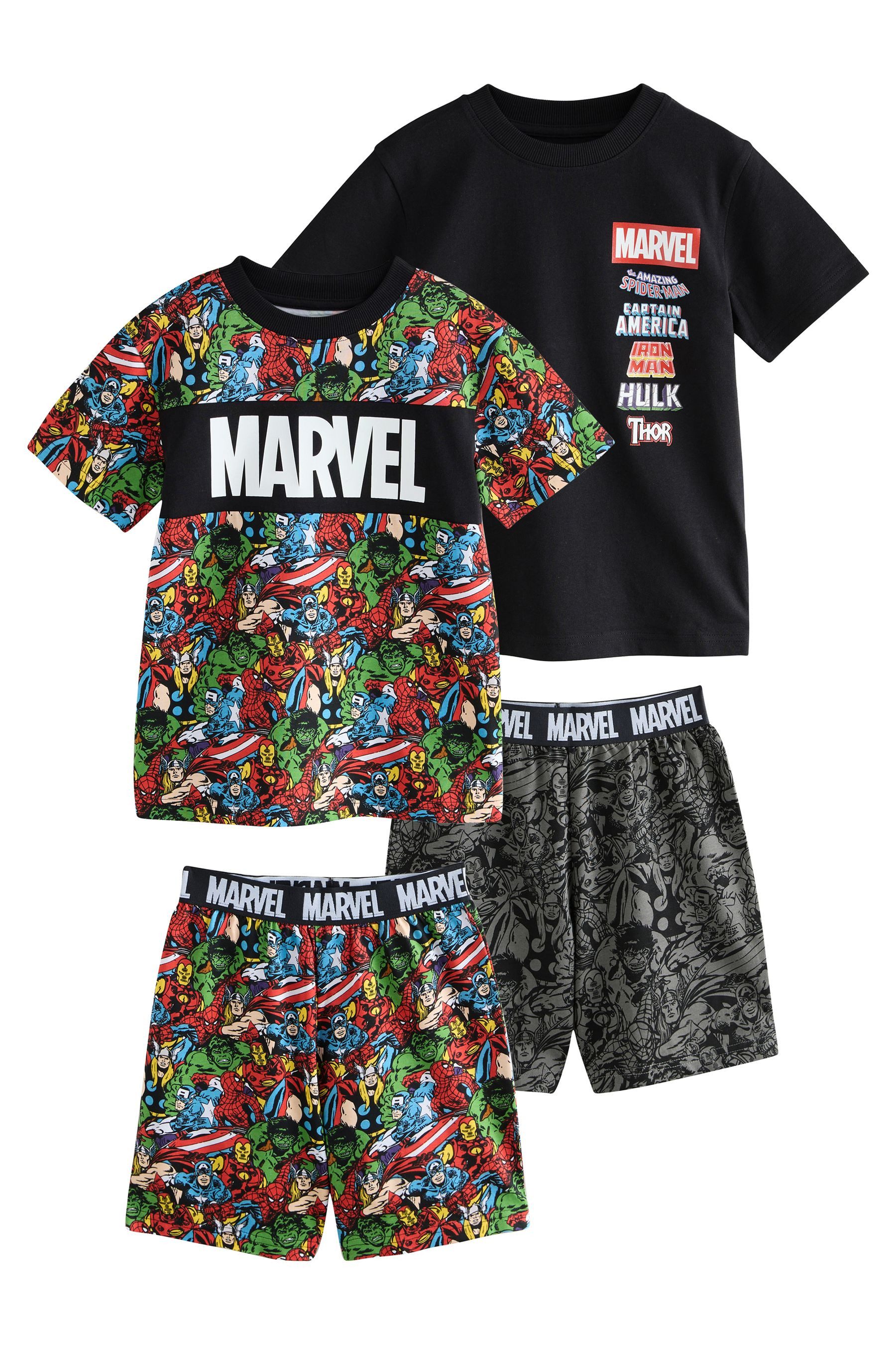 Next Pyjama 3er-Pack kurze Schlafanzüge, Marvel (4 tlg)