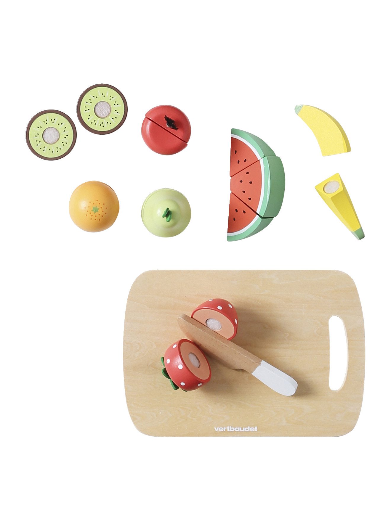 vertbaudet Spielküche Baby Obst zum Zerteilen, Holz FSC® Holz günstig online kaufen