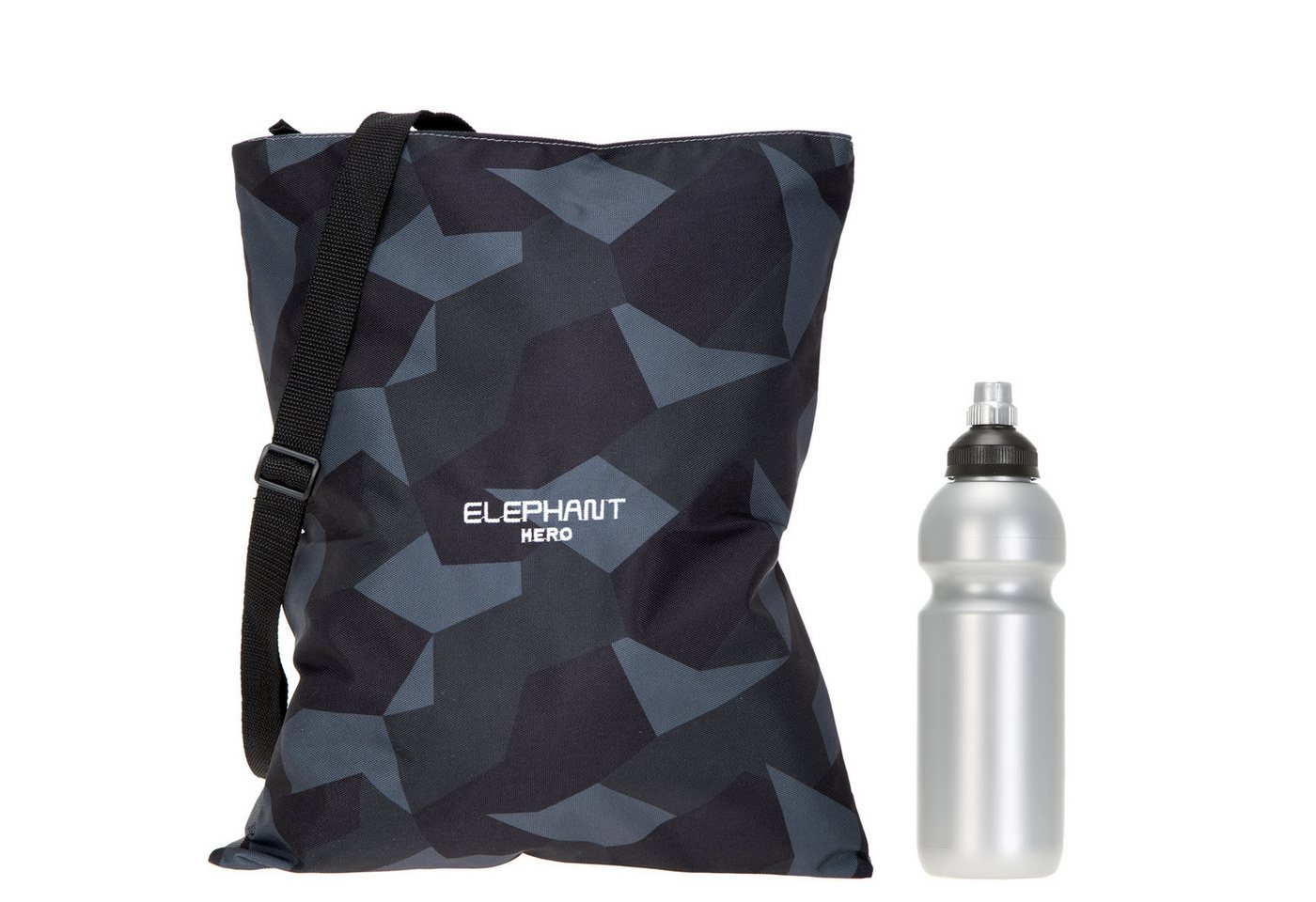 ELEPHANT Turnbeutel Sportbeutel Attach Bag Hero Signature Tasche, für Jungen Mädchen Schubeutel Gymbag + Trinkflasche