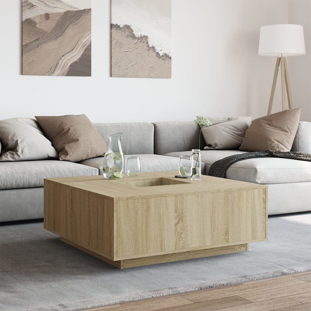 vidaXL Couchtisch Couchtisch Sonoma-Eiche 100x100x40 cm günstig online kaufen