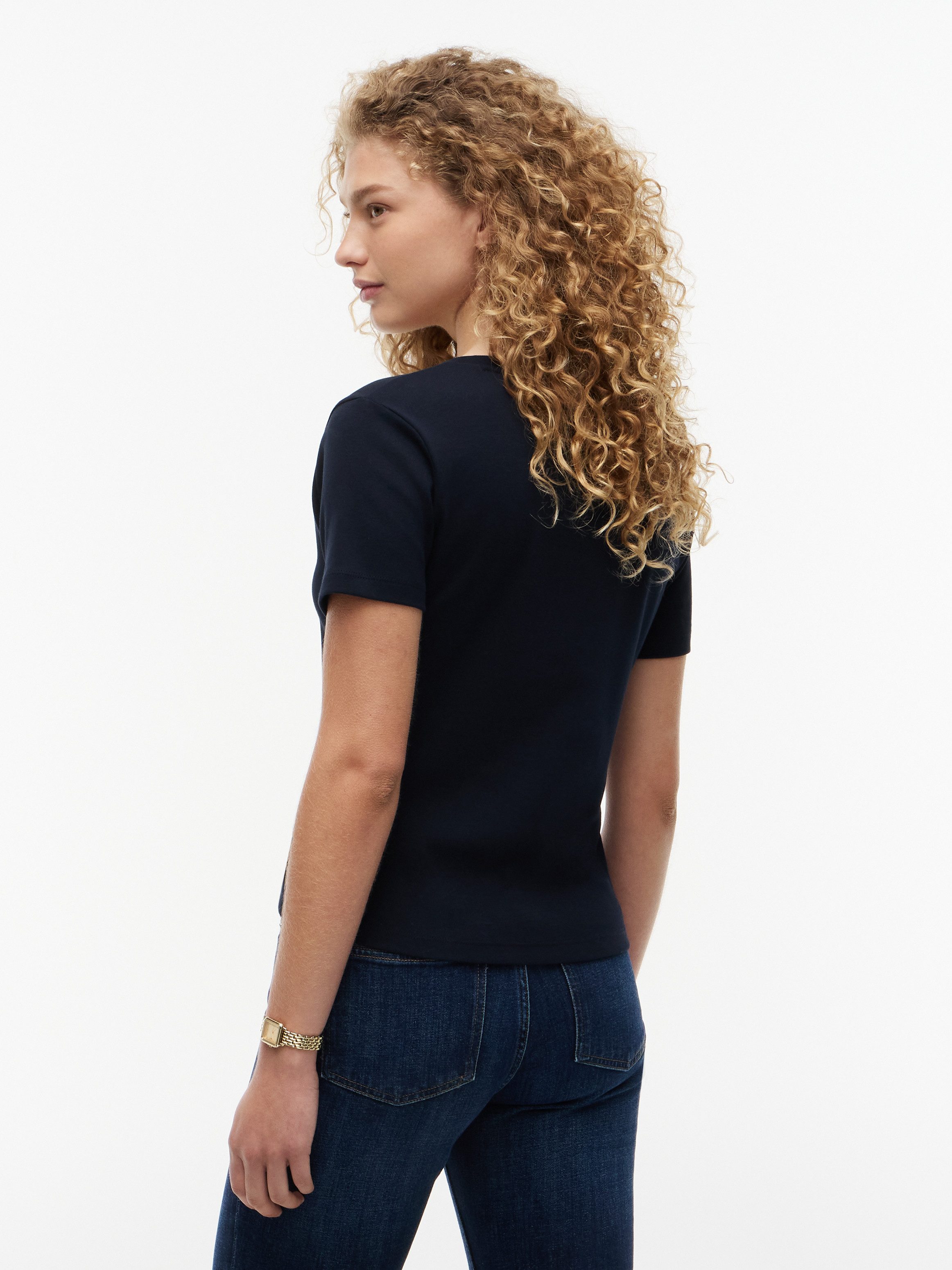 Tommy Hilfiger T-Shirt CODY V-NECK SHORT SLEEVE mit V-Ausschnitt, Baumwolle, Slim Fit