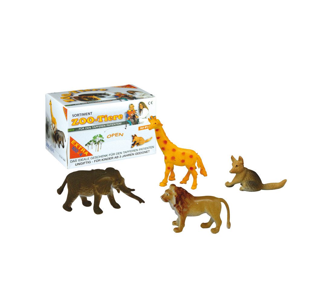 DocMed Spielfigur Sortiment Zootiere, (Motivationsspielzeug für Kinder, 104-tlg., Hygienisch, abwaschbar und robust verarbeitet, Geschenk), Ideal zur Beruhigung, Motivation und Stärkung des Vertrauens