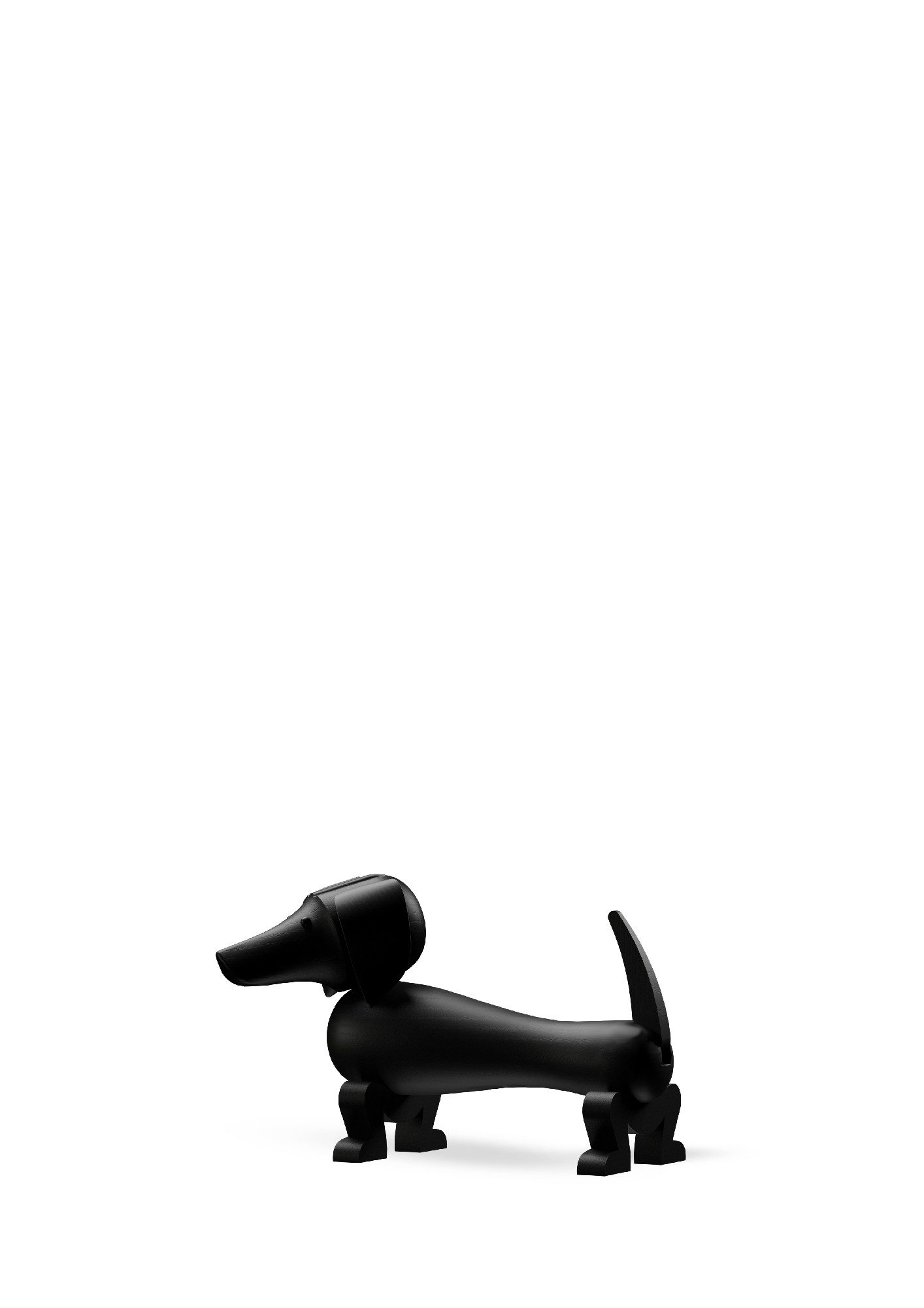 KAY BOJESEN Denmark Dekofigur Kay Bojesen Hund klein dunkel gebeizte eiche