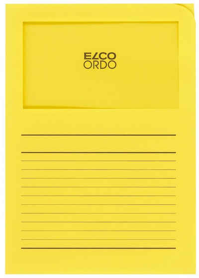 ELCO Schutzfolie 100 ELCO Sichthüllen Ordo classico DIN A4 gelb glatt 120 g/qm
