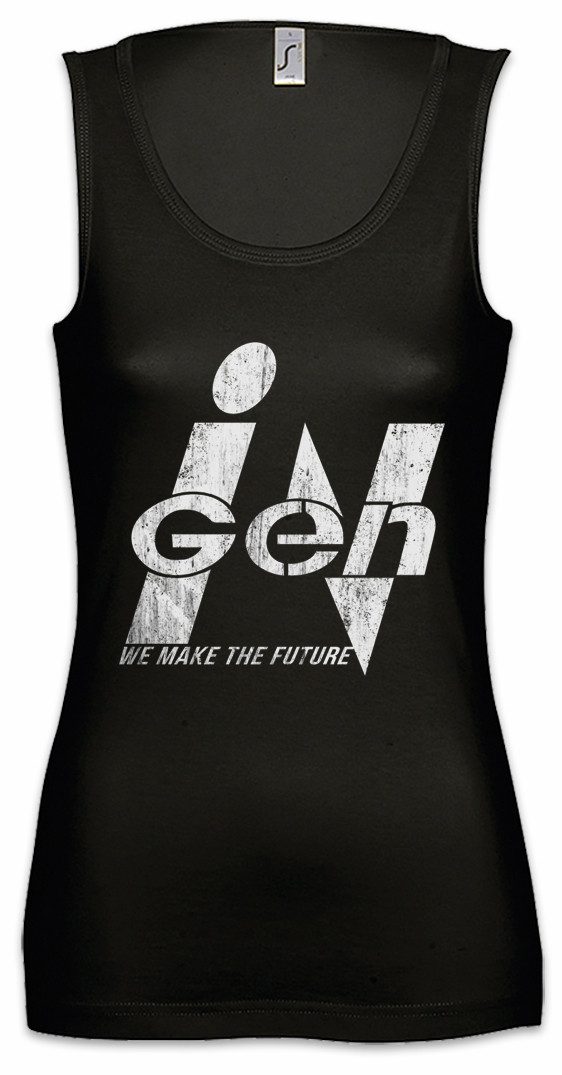 Tanktop In Gen Logo Ärmelloses Damen T-Shirt Park Symbol Sign Dinosaurier