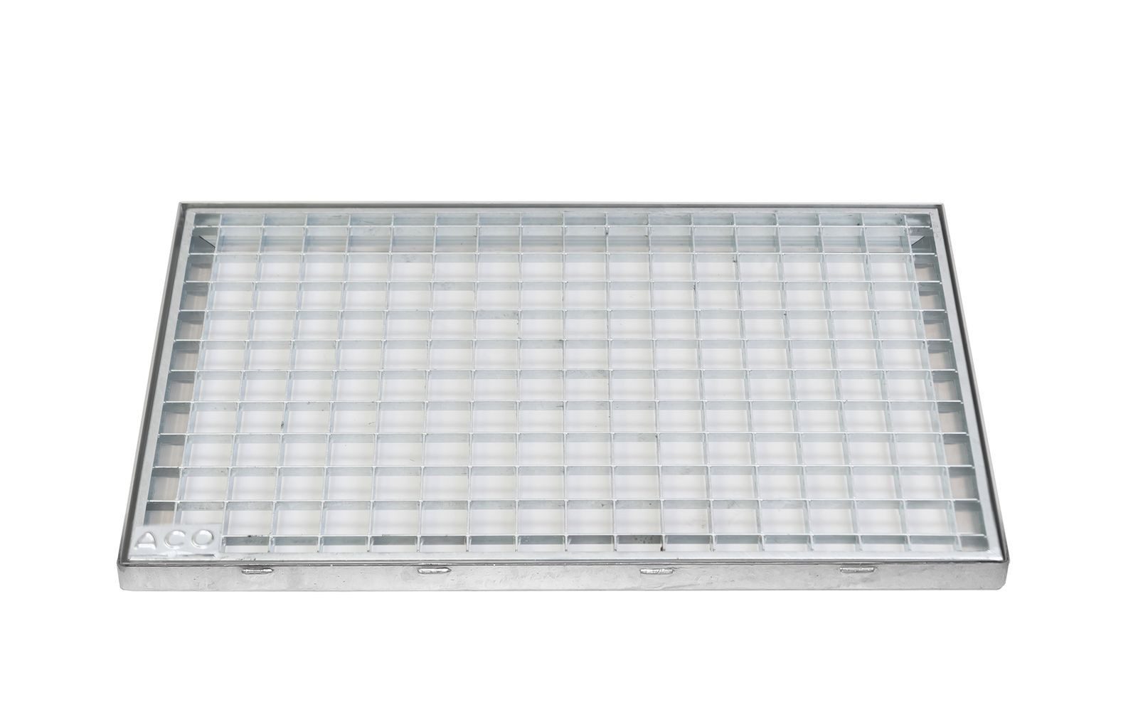 ACO Severin Ahlmann GmbH & Co. KG Fußmatte Schuhabstreifer Gitterrost MW 30/30mm mit Zarge, rechteckig, Höhe: 23 mm, 1000x400mm, robust, begehbar und befahrbar