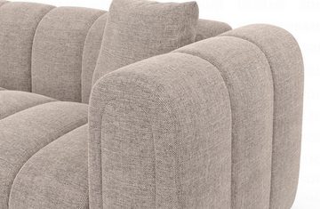 Sofa Dreams Ecksofa Stoff Luxus Ecksofa Polster Couch Stoffsofa Almagro L Form kurz, Loungesofa