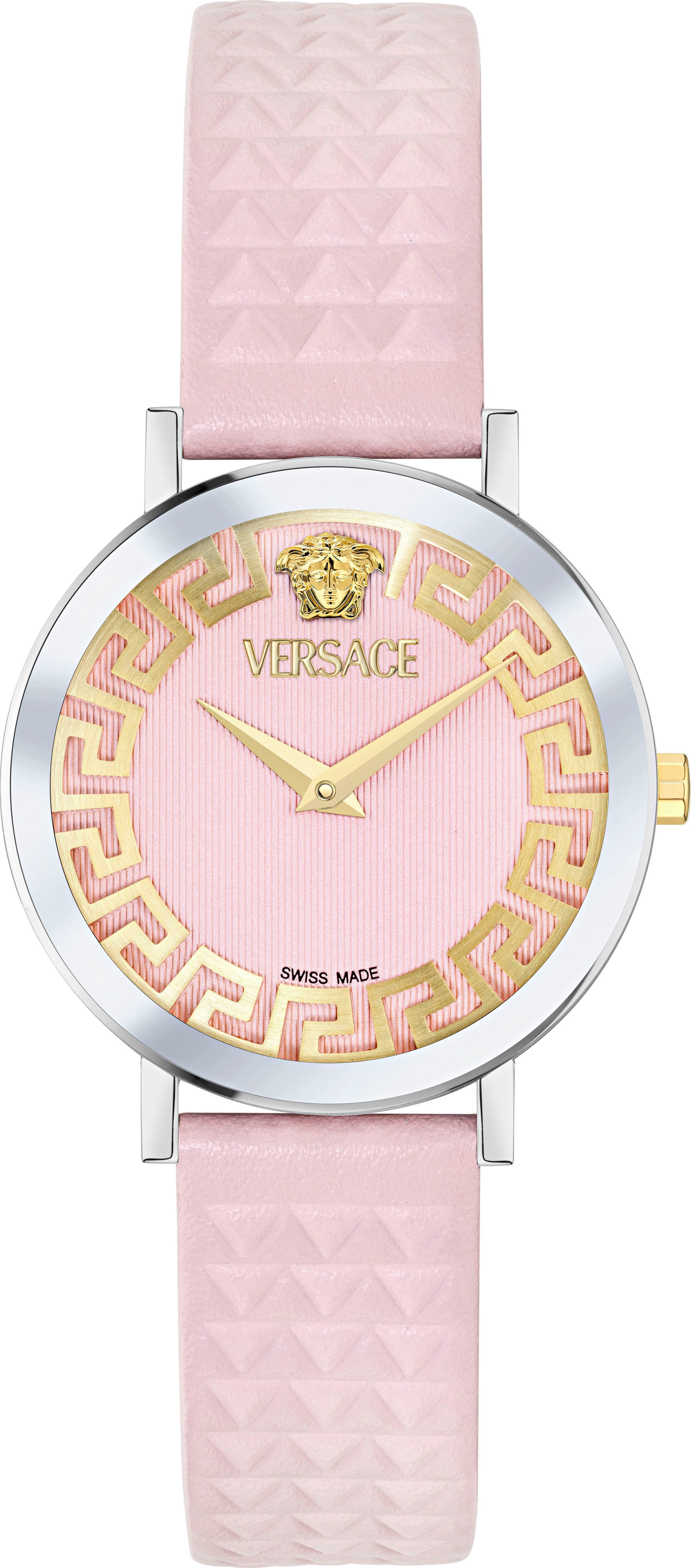 Versace Quarzuhr VERSACE DAEDALUS VE9A00124, Armbanduhr, Damenuhr, Swiss Made, Lederarmband, analog, Saphirglas