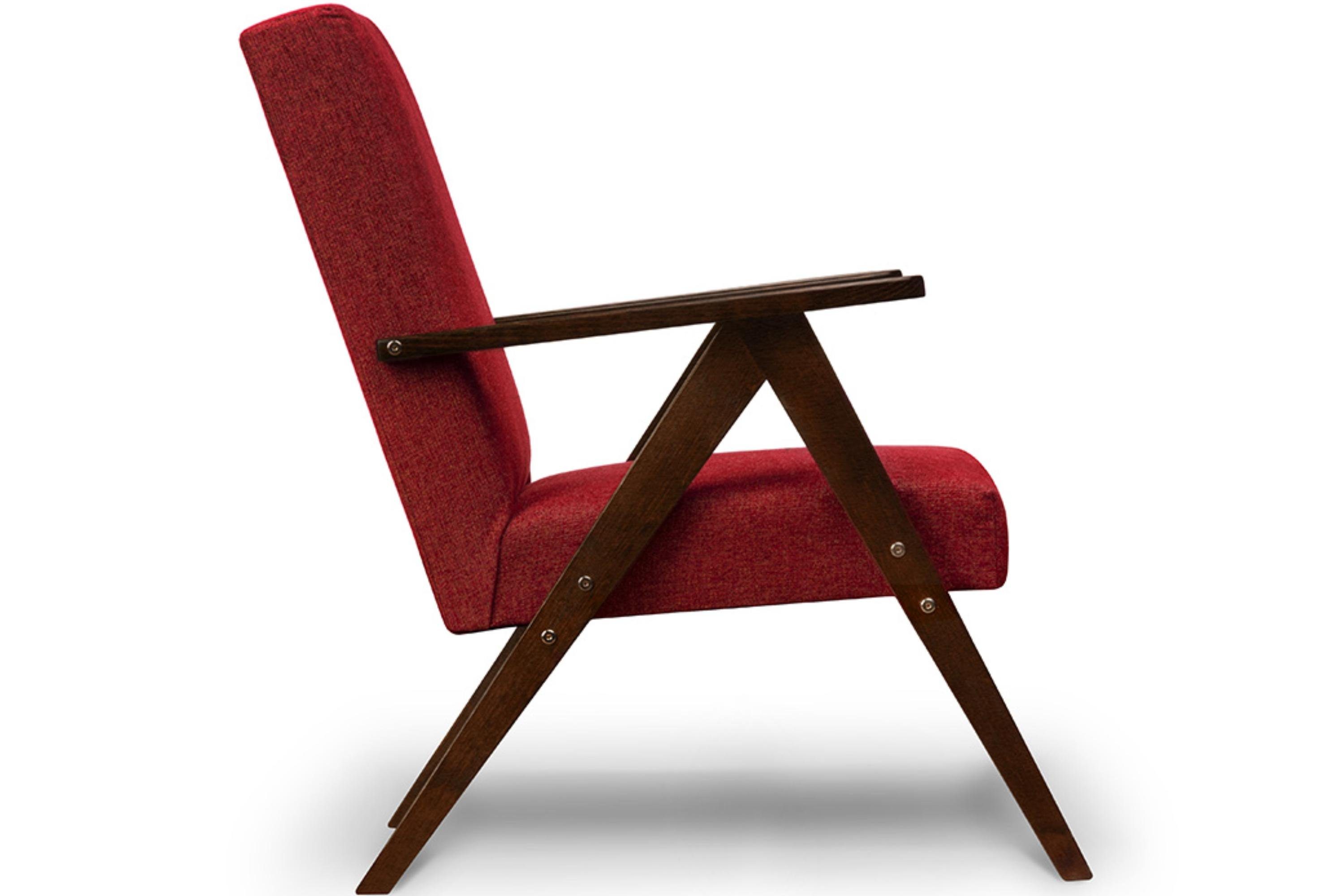 aus Rahmen lackiertem Konsimo Cocktailsessel Holz, NASET Rückenlehne Sessel, profilierte
