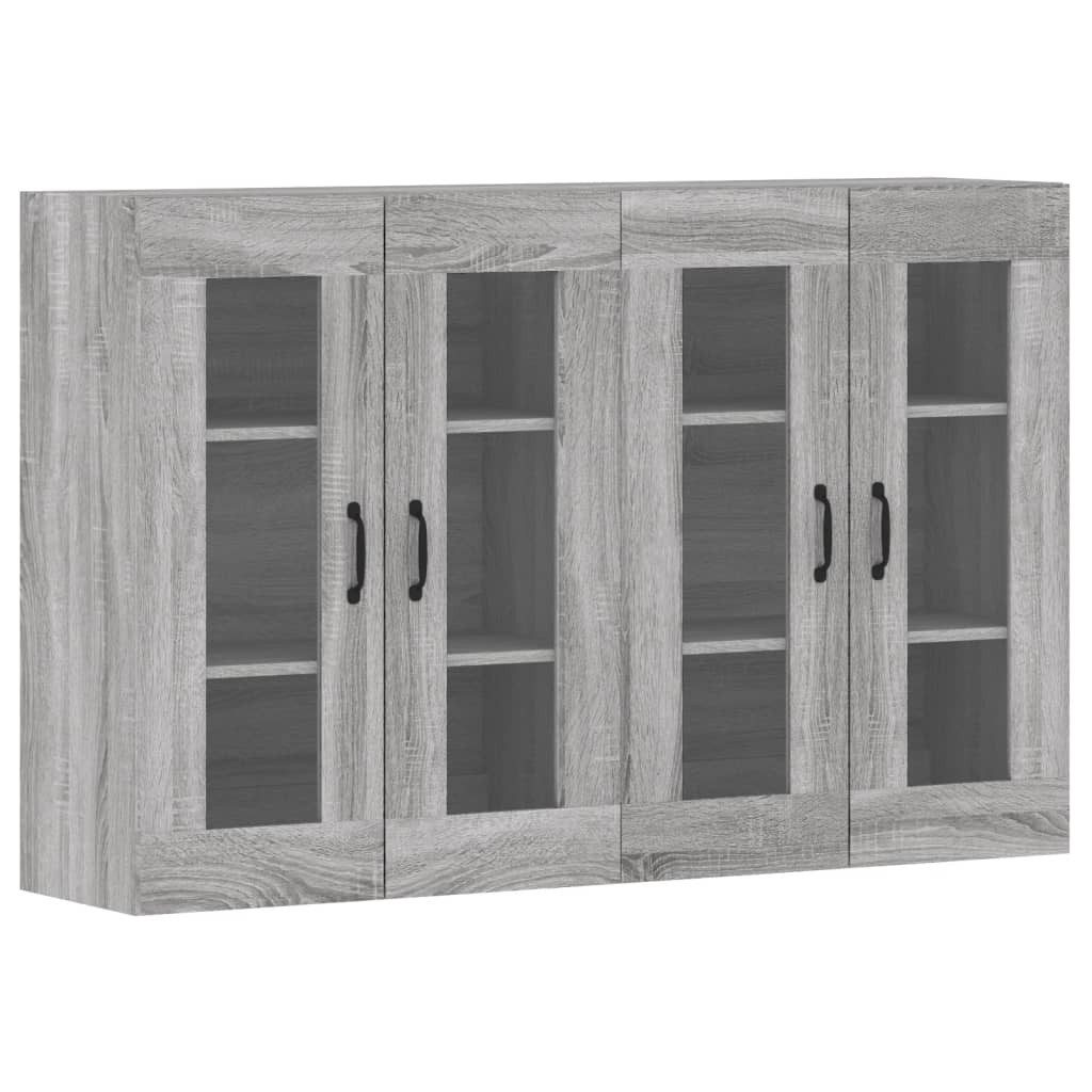 vidaXL Sideboard Wandschränke 2 Stk. Grau günstig online kaufen