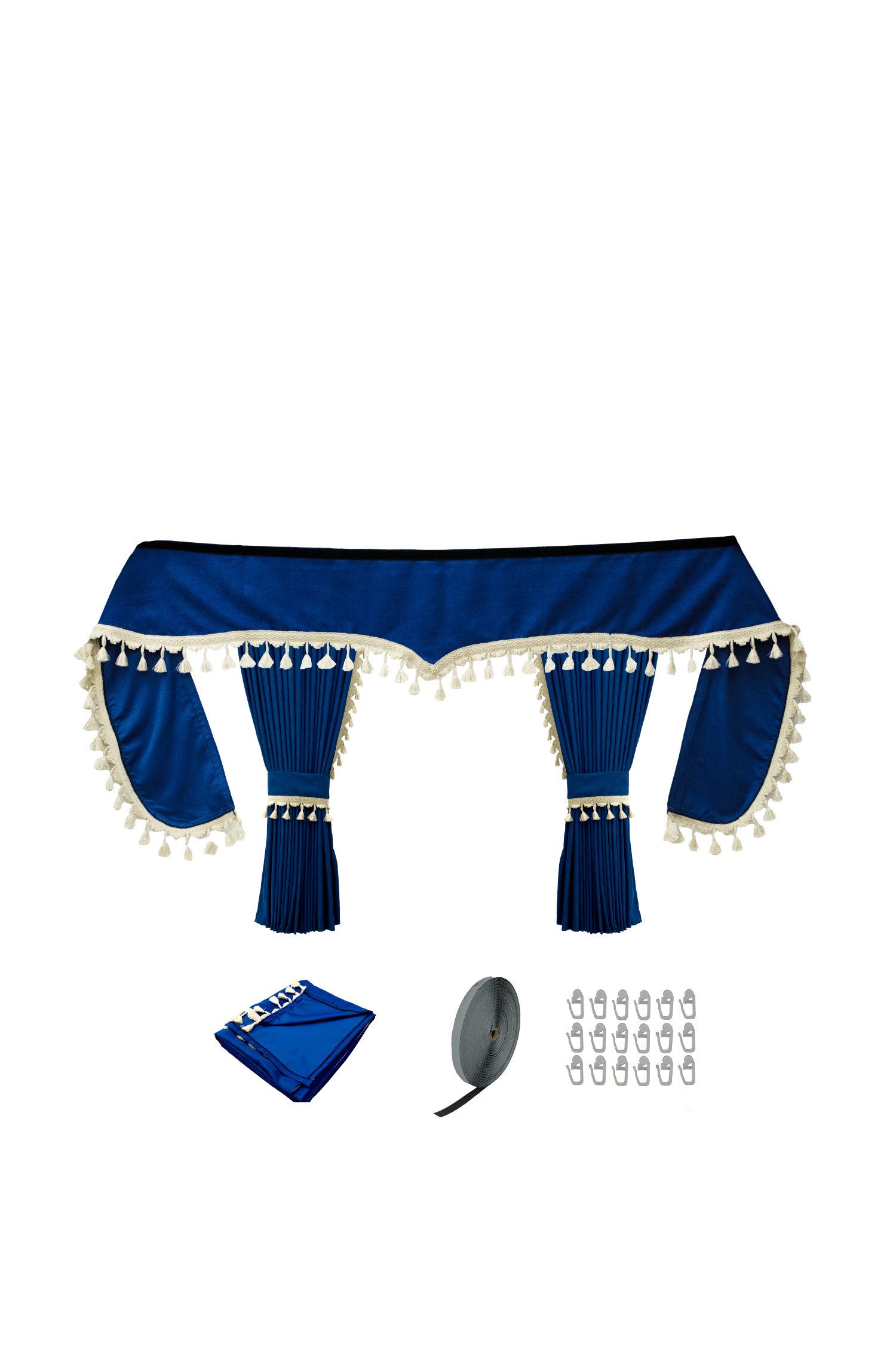 Gardinen by Justyna Verdunkelungsvorhang Lkw Gardine Blau (5 St), Kräuselba günstig online kaufen