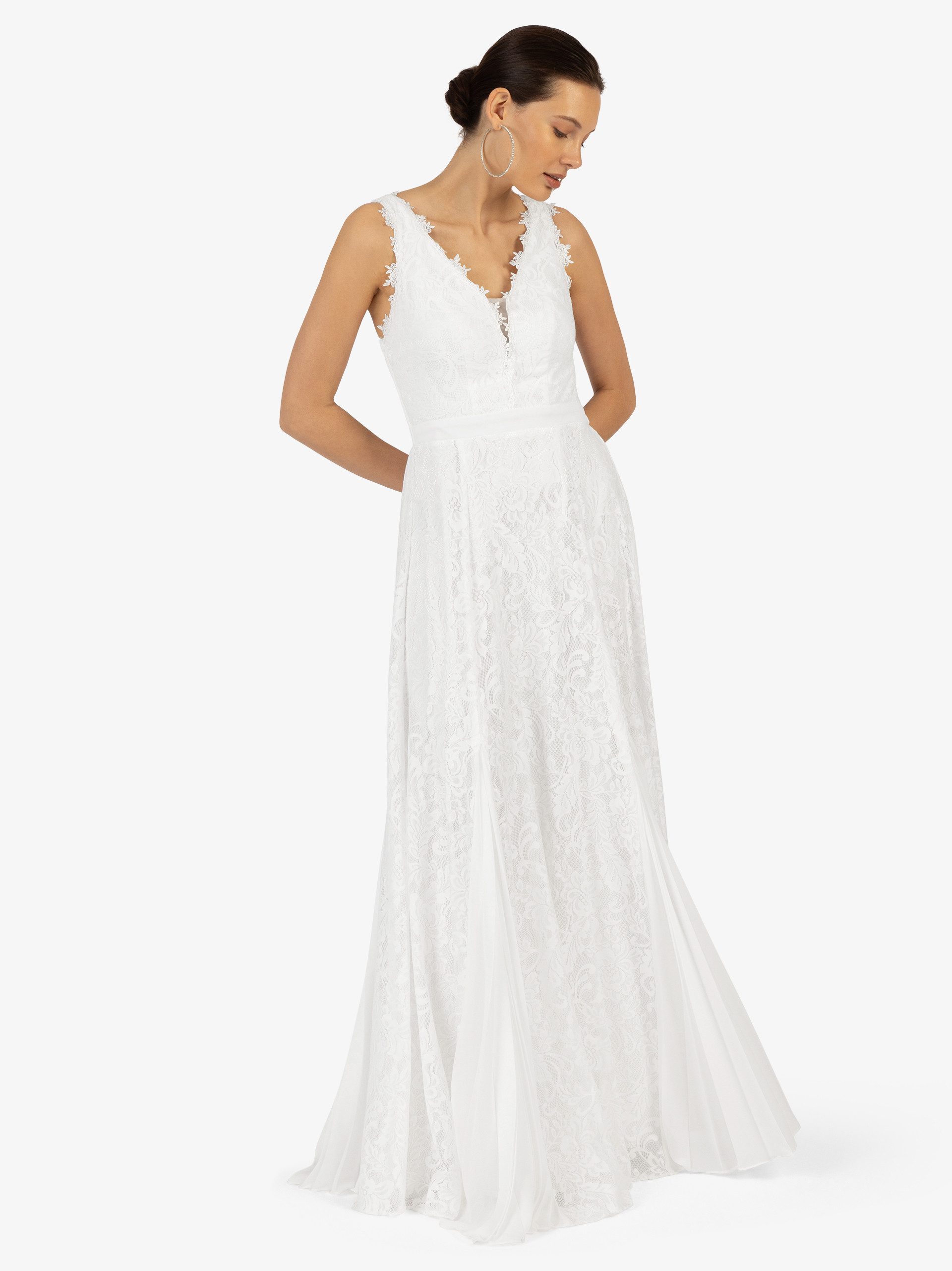 Kraimod Abendkleid mit einem Oberteil aus Mesh mit Spitze günstig online kaufen