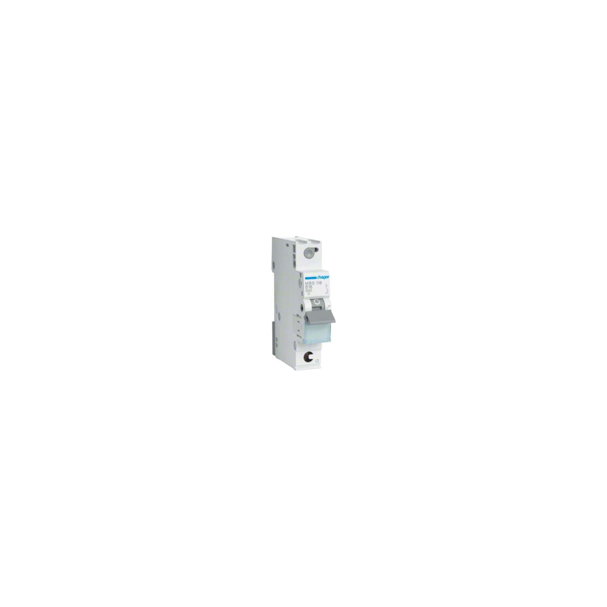 Hager Schalter Hager Leitungsschutzschalter 1p. B-16A,6kA,1M QC MBS116