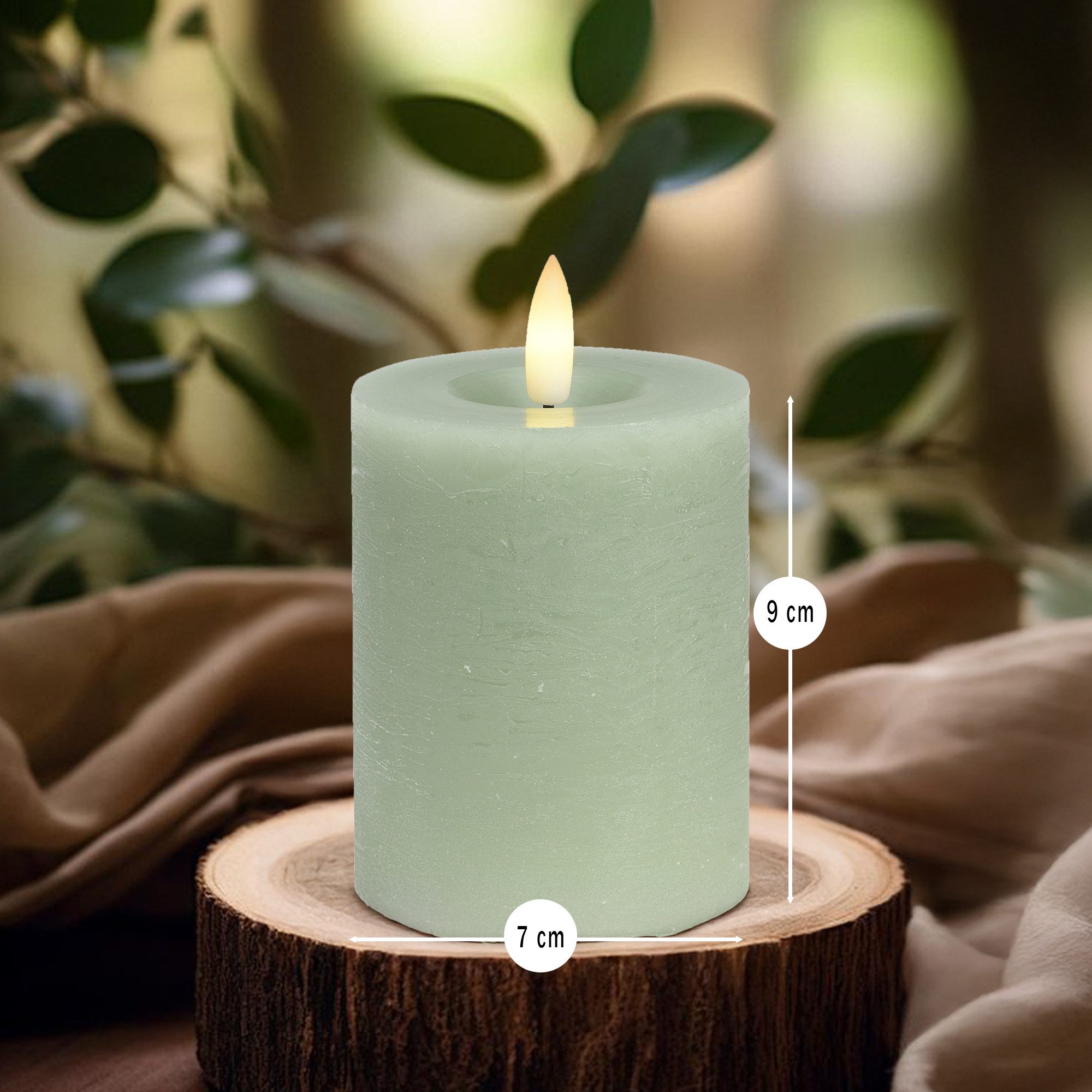 matches21 HOME & HOBBY LED-Kerze LED Stumpenkerzen Set Wachs, Flackernde Fl günstig online kaufen