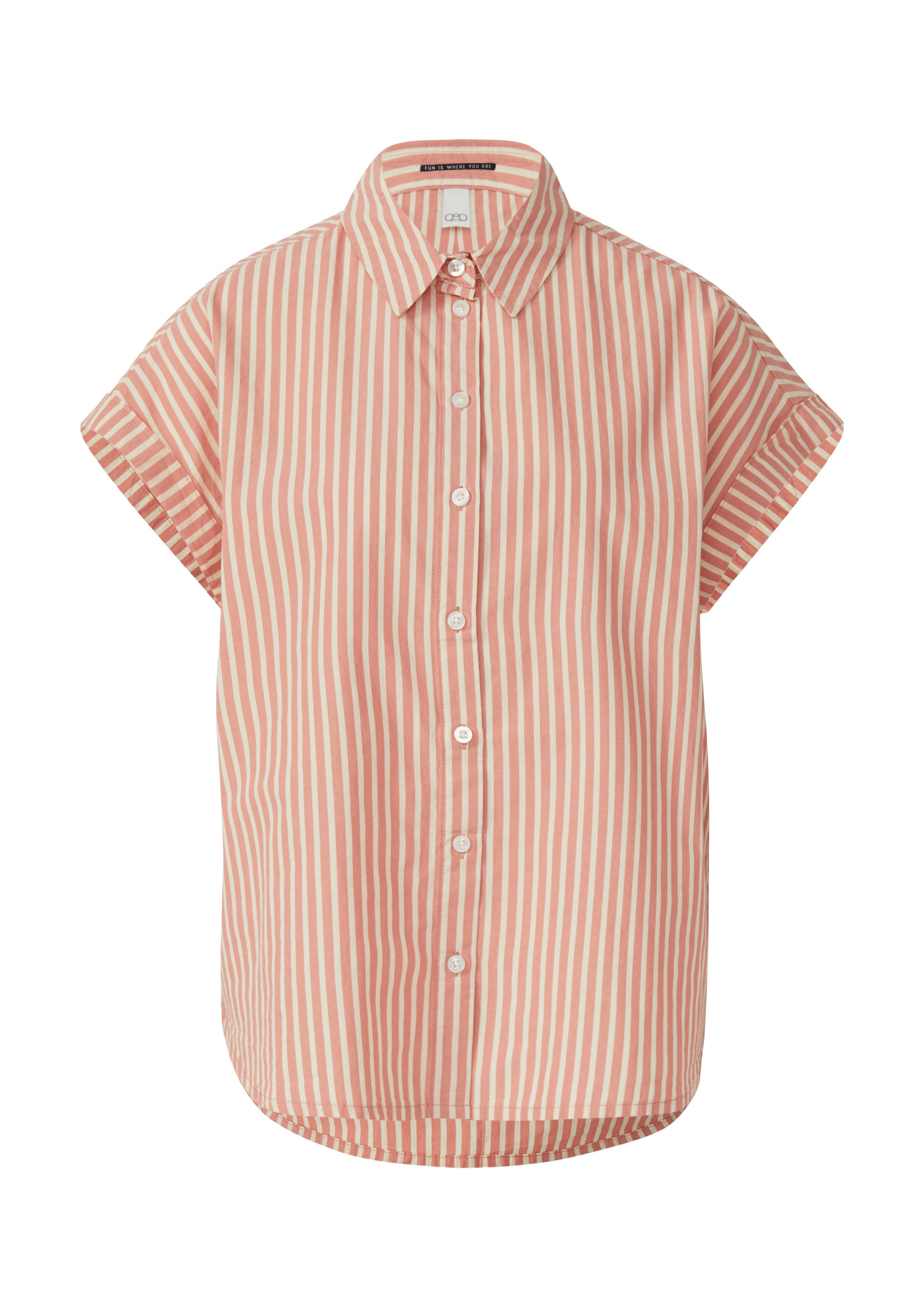 QS Kurzarmbluse in Streifen-Optik günstig online kaufen