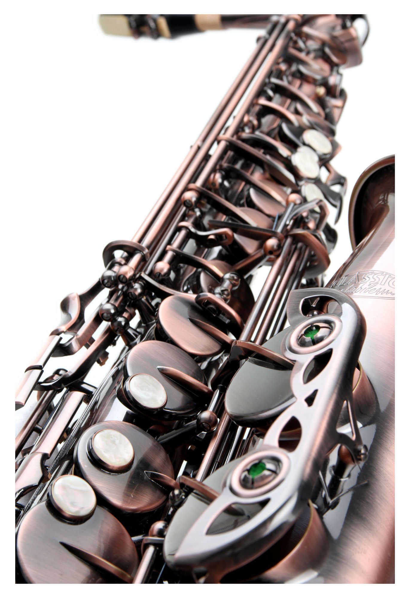 Classic Cantabile Saxophon - Alt Saxophon, Alto Sax, 5-St., Set mit Koffer & Zubehör, Altsaxophon mit Hoch-Fis-Klappen