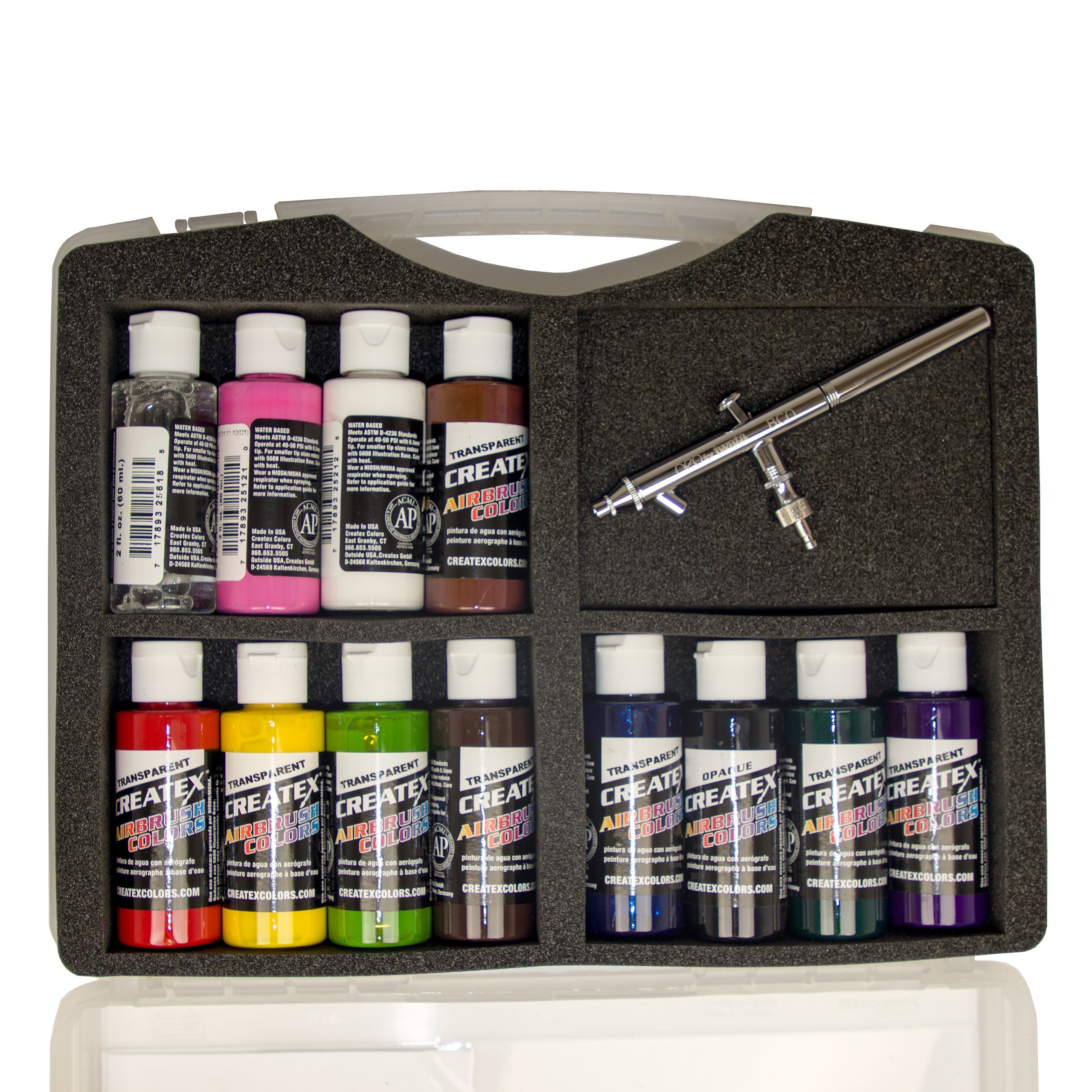 Airbrush-City Airbrushpistole IWATA NEO BCN + Createx Farben Einsteigerkoffer 800 276